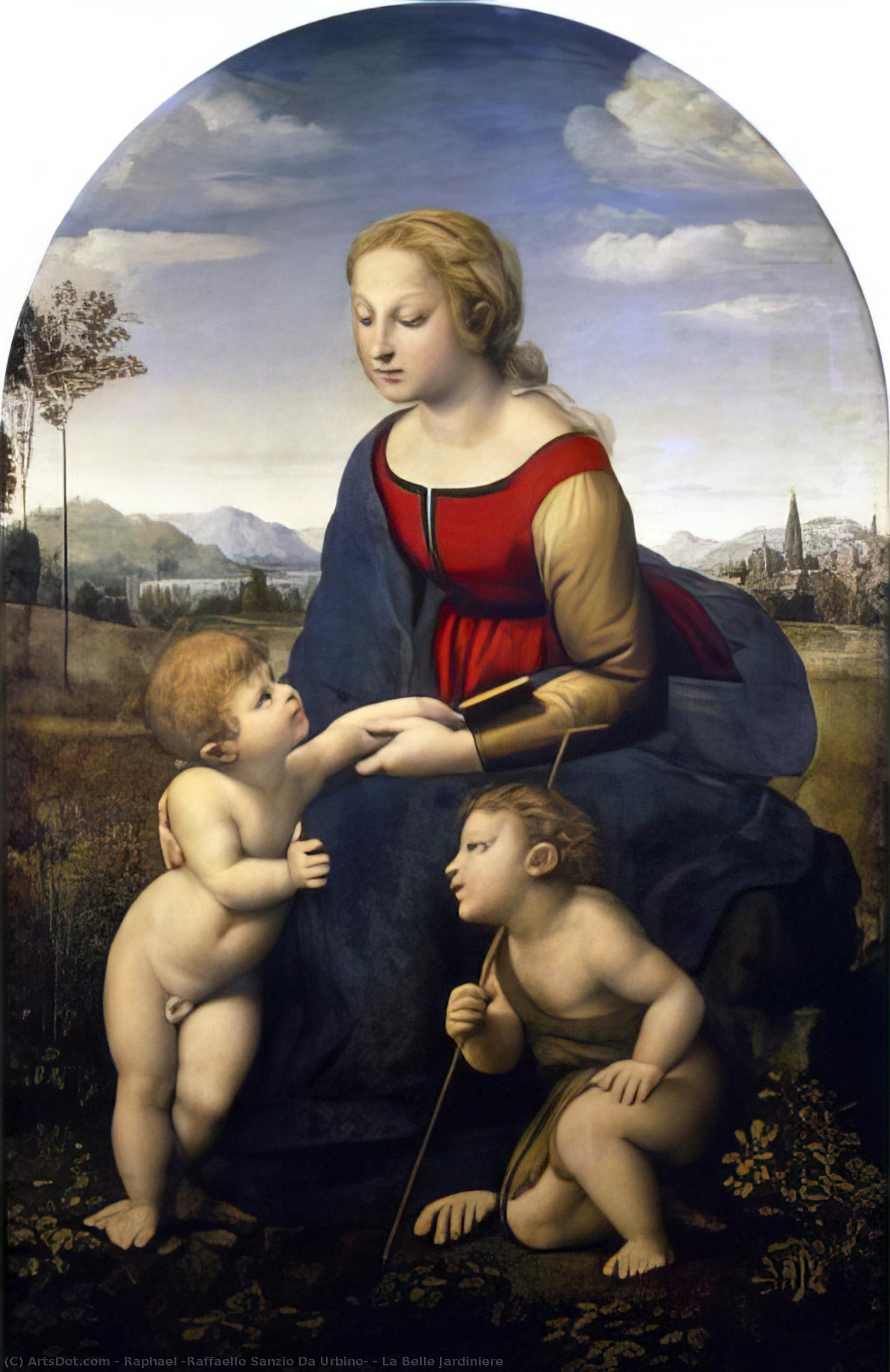 Order Art Reproductions La Belle Jardiniere, 1507 by Raphael (Raffaello Sanzio Da Urbino) (1483-1520, Italy) | ArtsDot.com