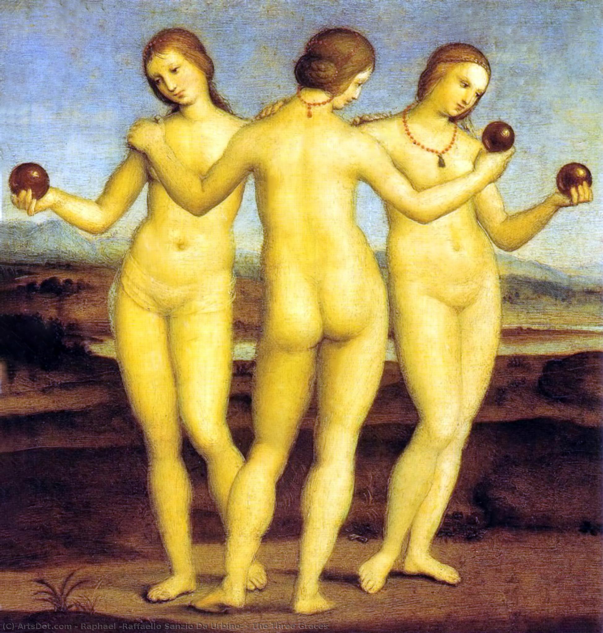 Order Oil Painting Replica The Three Graces by Raphael (Raffaello Sanzio Da Urbino) (1483-1520, Italy) | ArtsDot.com
