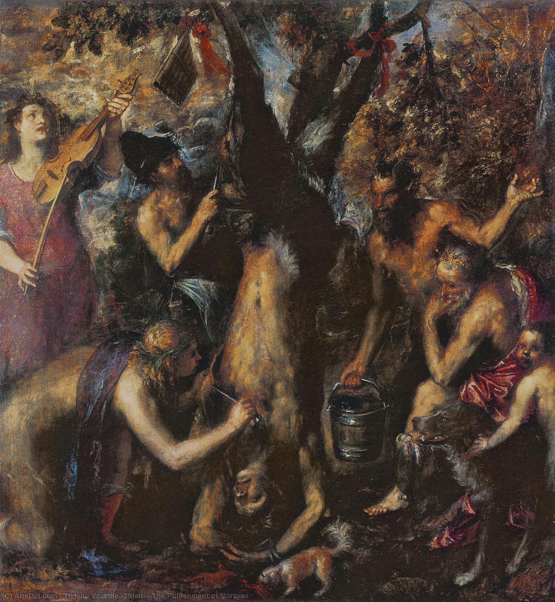 Order Oil Painting Replica The Punishment of Marsyas by Tiziano Vecellio (Titian) (1490-1576, Italy) | ArtsDot.com