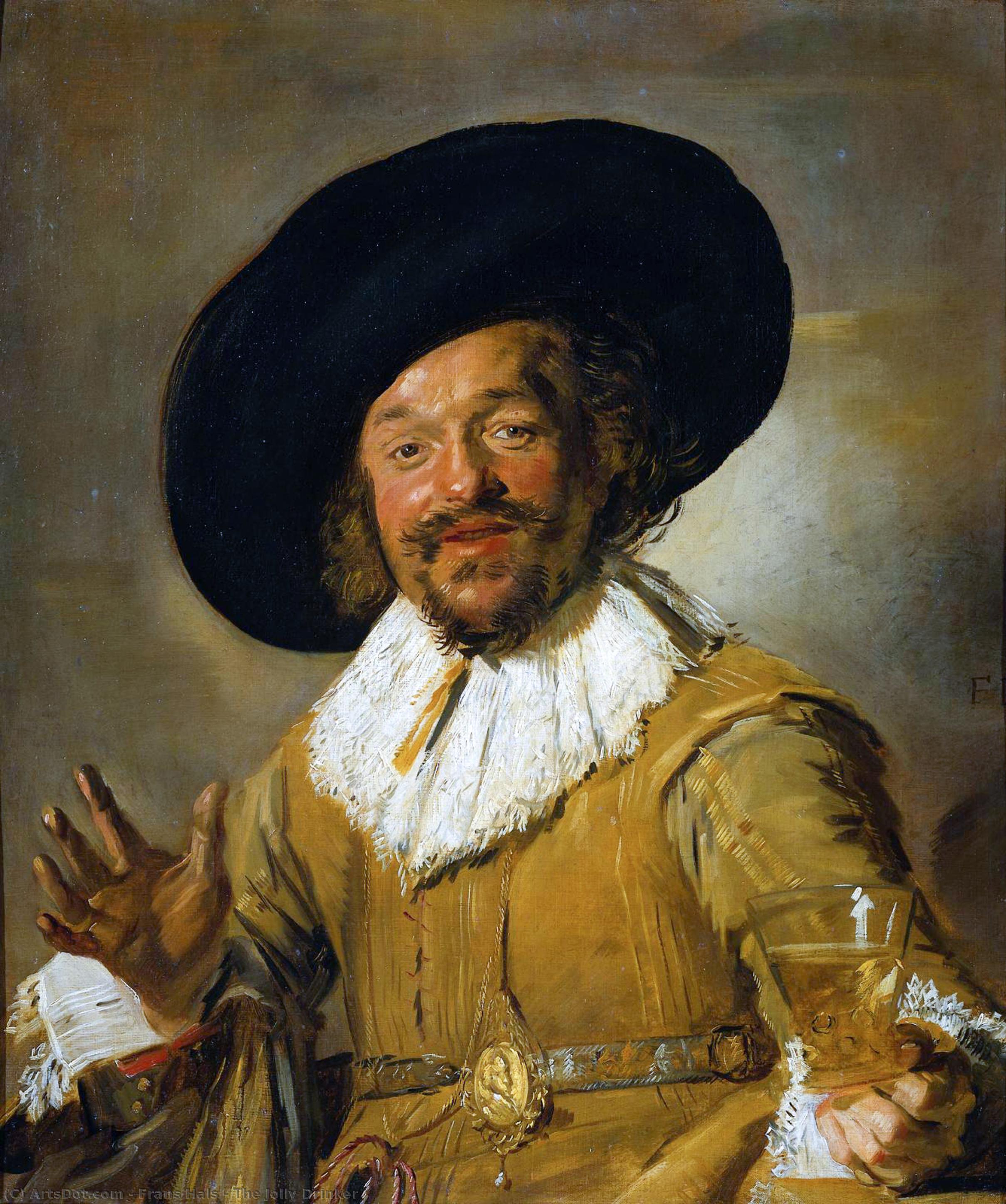 Order Oil Painting Replica The Jolly Drinker by Frans Hals (1580-1666, Belgium) | ArtsDot.com