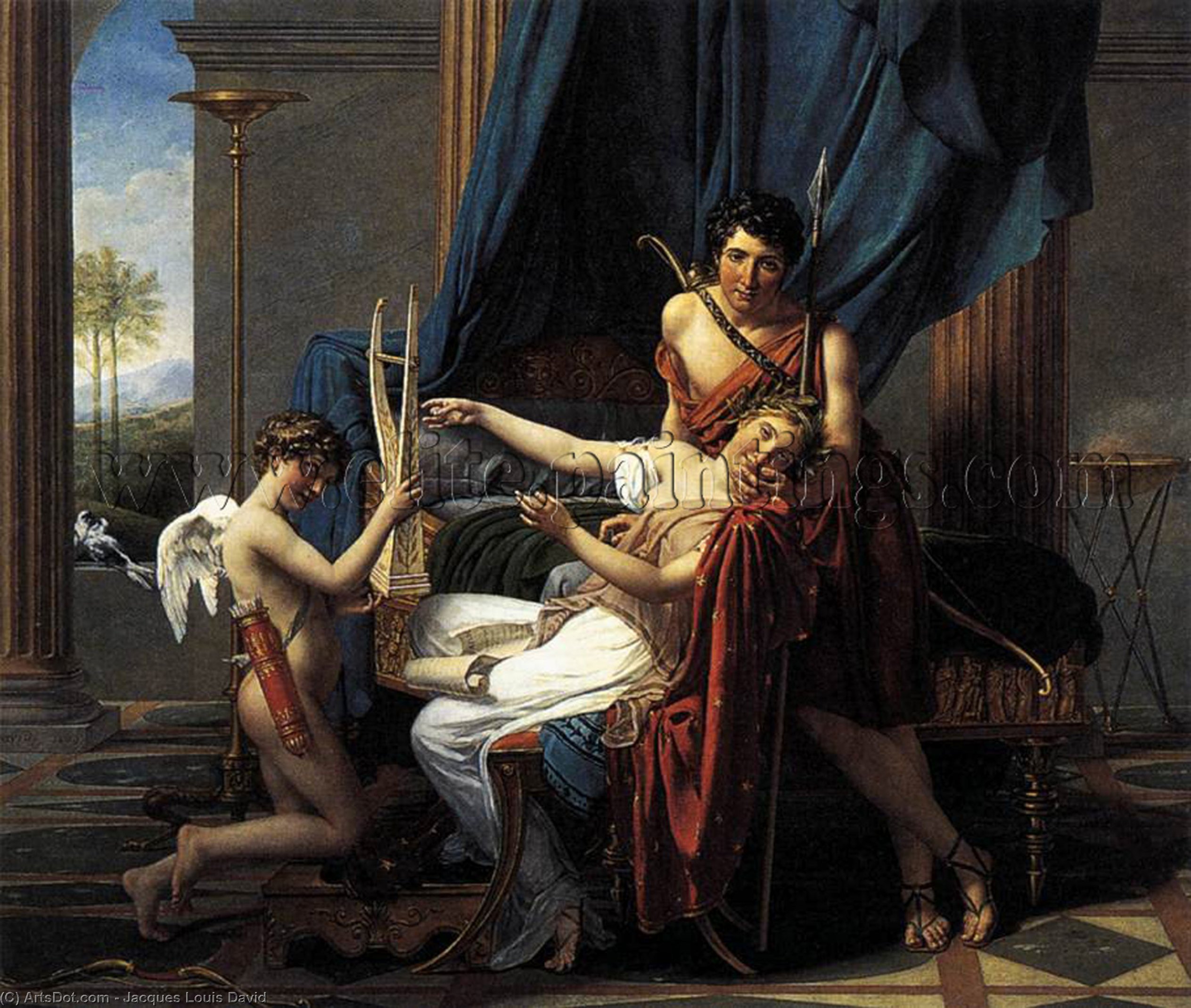 Order Oil Painting Replica Sappho and Phaon, 1809 by Jacques Louis David (1748-1800, France) | ArtsDot.com