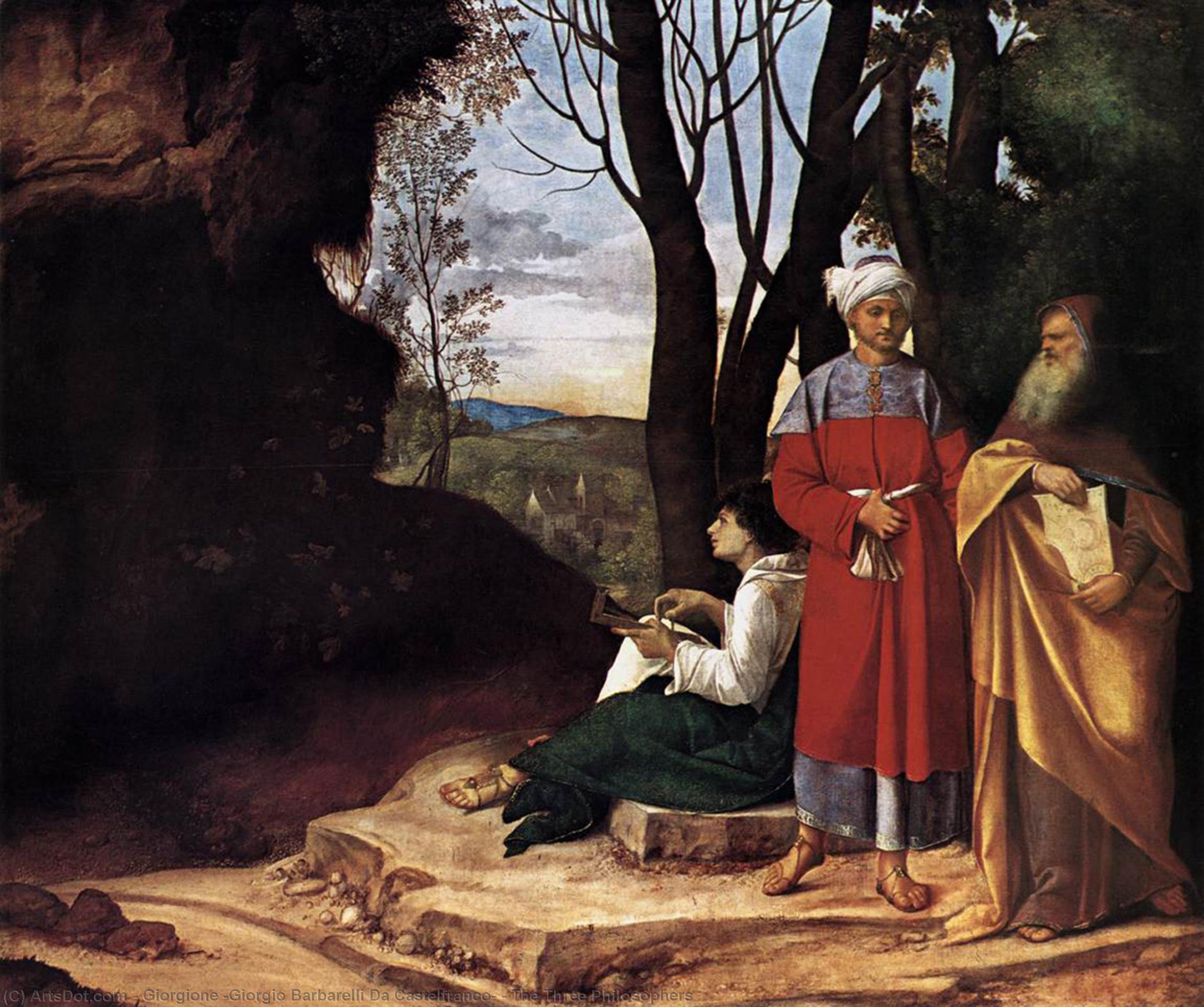 Buy Museum Art Reproductions The Three Philosophers, 1508 by Giorgione (Giorgio Barbarelli Da Castelfranco) (1477-1510, Italy) | ArtsDot.com