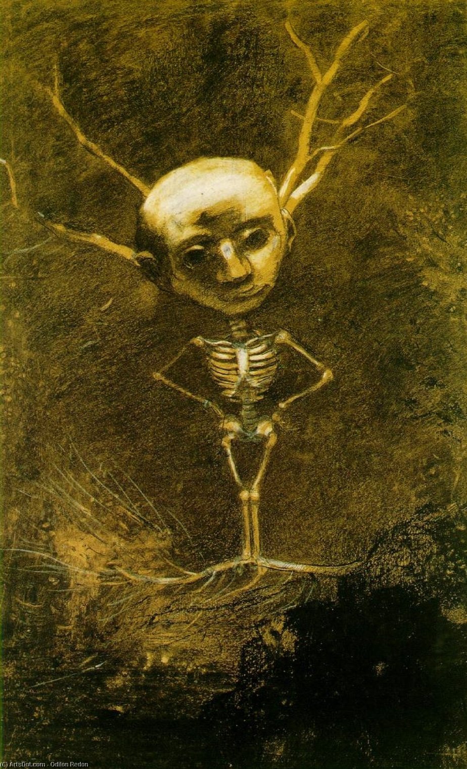 Order Oil Painting Replica Spirit of the Forest (Specter from a Giant Tree) by Odilon Redon (1840-1916, France) | ArtsDot.com