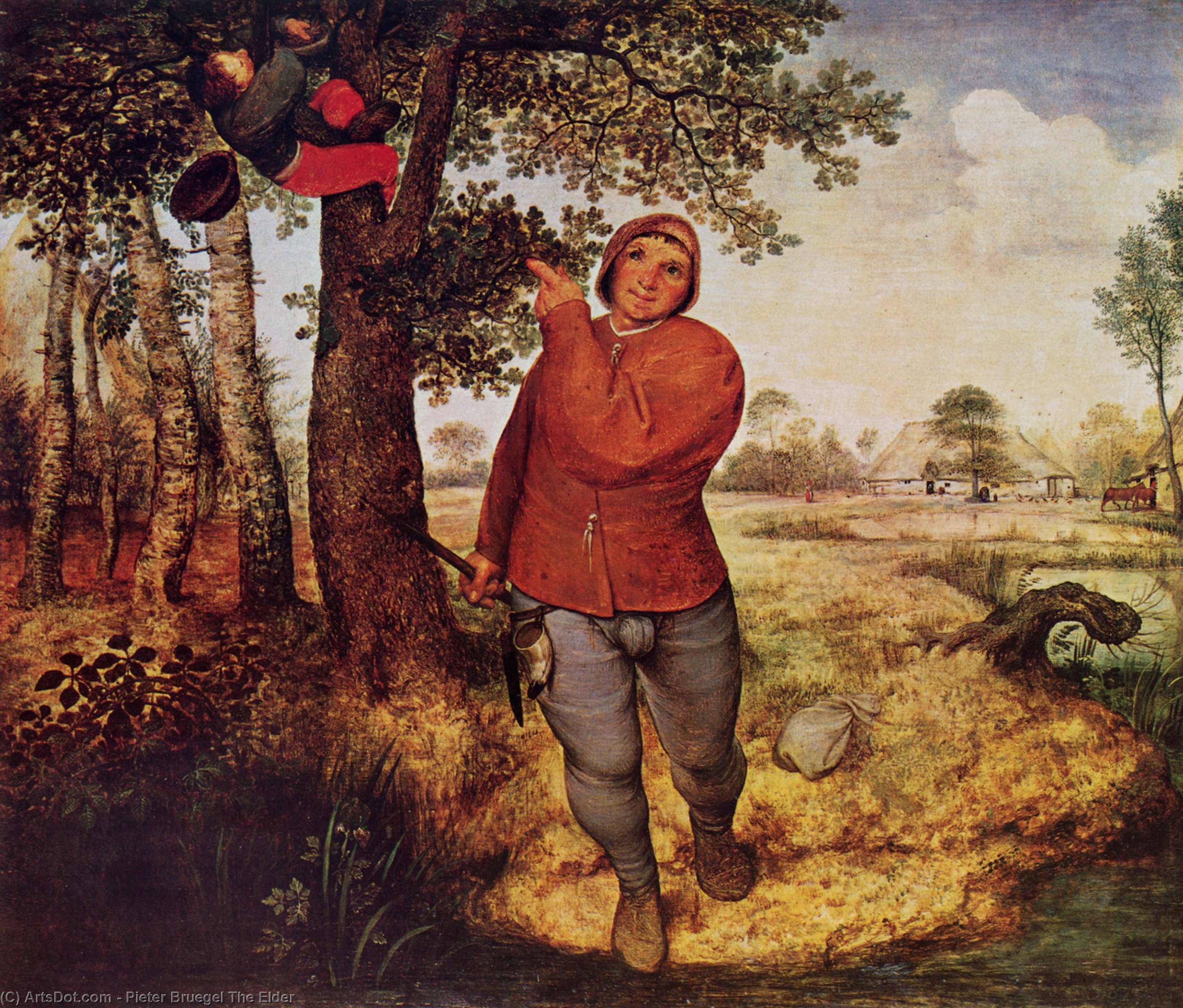 Order Paintings Reproductions The Peasant and the Birdnester, 1568 by Pieter Bruegel The Elder (1525-1569, Belgium) | ArtsDot.com