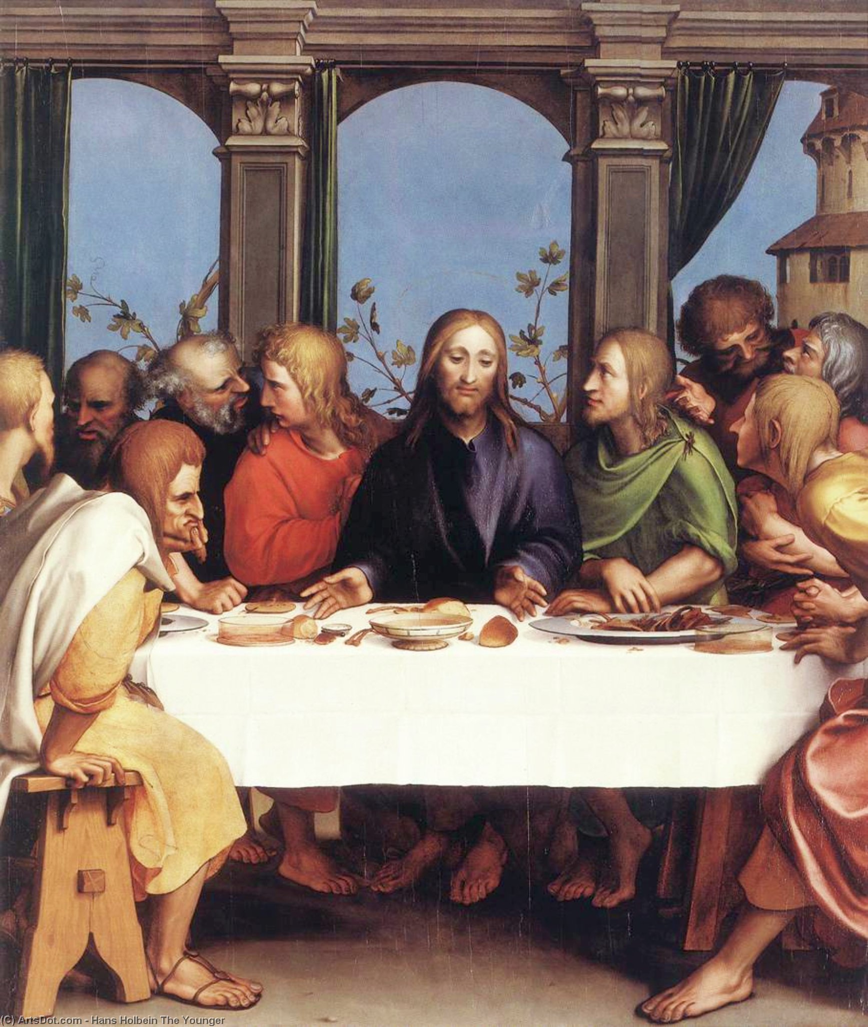 顺序 畫複製 最后一个晚餐 通过 Hans Holbein The Younger (1497-1543, Italy) | ArtsDot.com