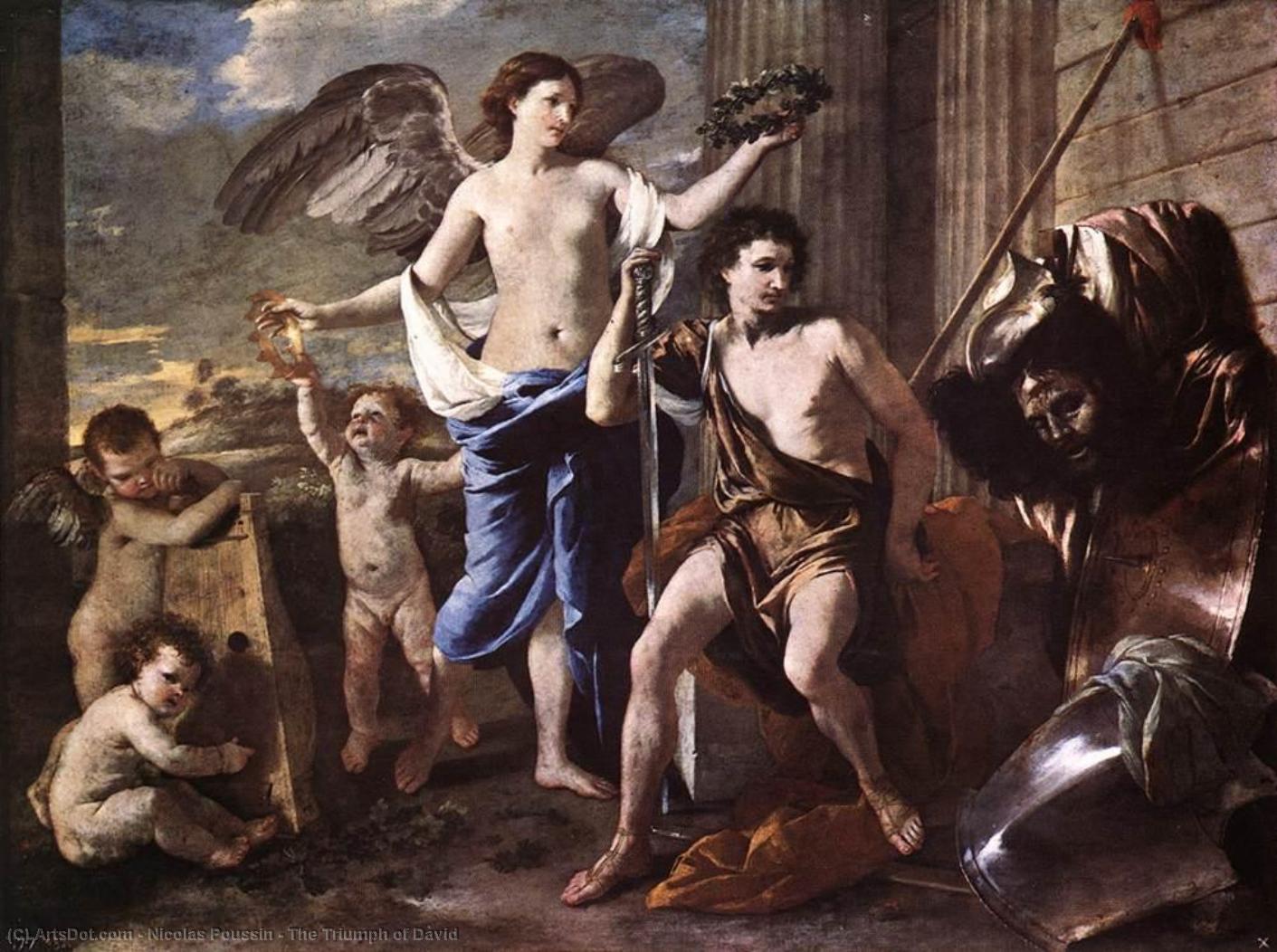 Buy Museum Art Reproductions The Triumph of David, 1627 by Nicolas Poussin (1594-1665, France) | ArtsDot.com
