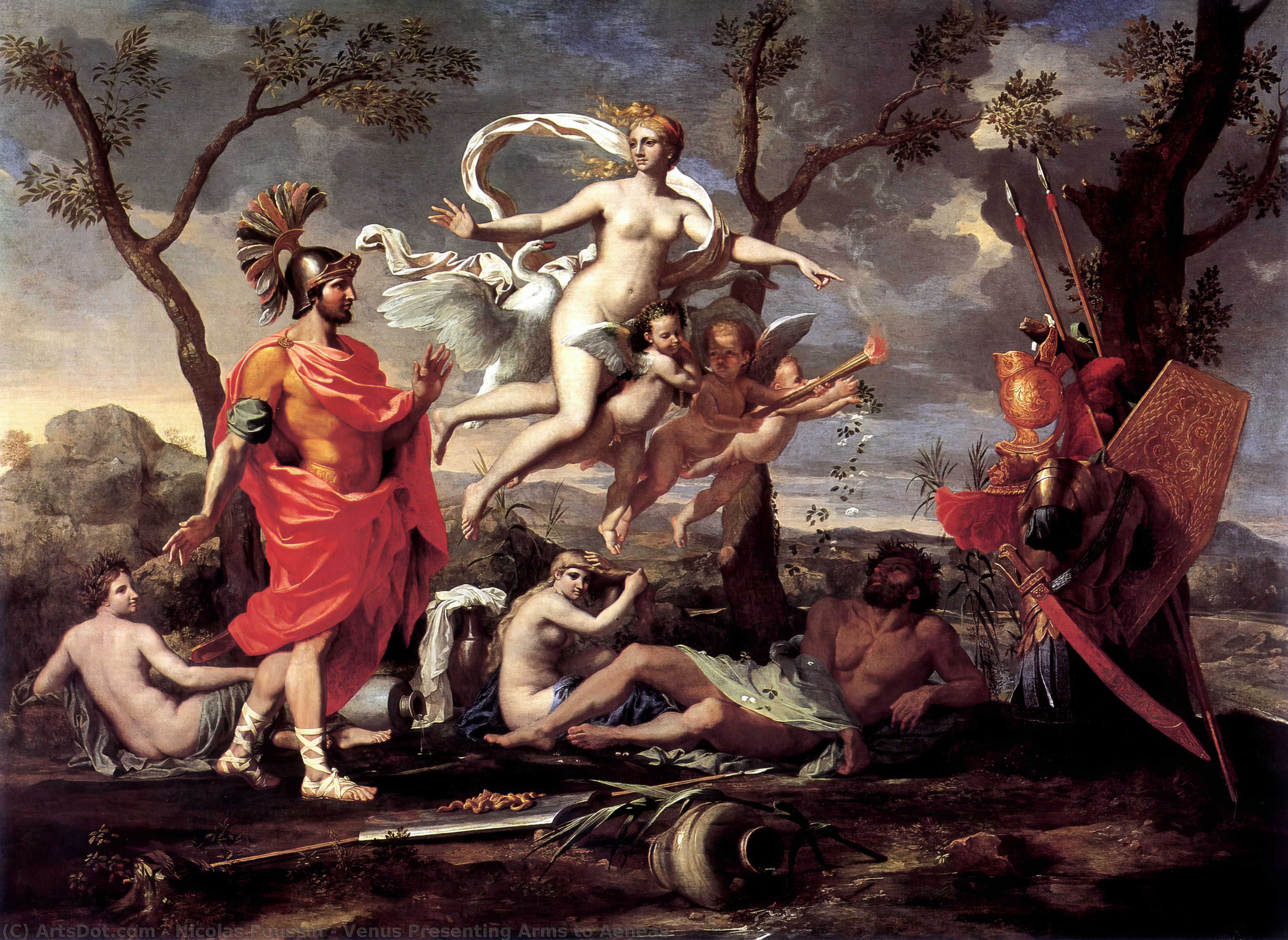 Achat Reproductions De Qualité Musée Venus présentant des armes à Aeneas, 1639 de Nicolas Poussin (1594-1665, France) | ArtsDot.com