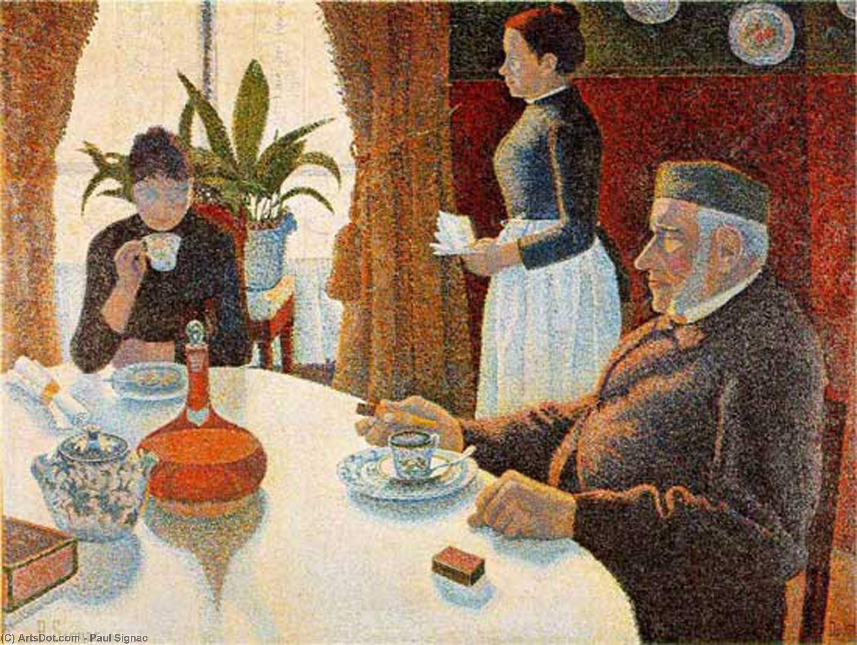 順序 油絵 朝食(ダイニングルーム), 1887 バイ Paul Signac (1863-1935, France) | ArtsDot.com