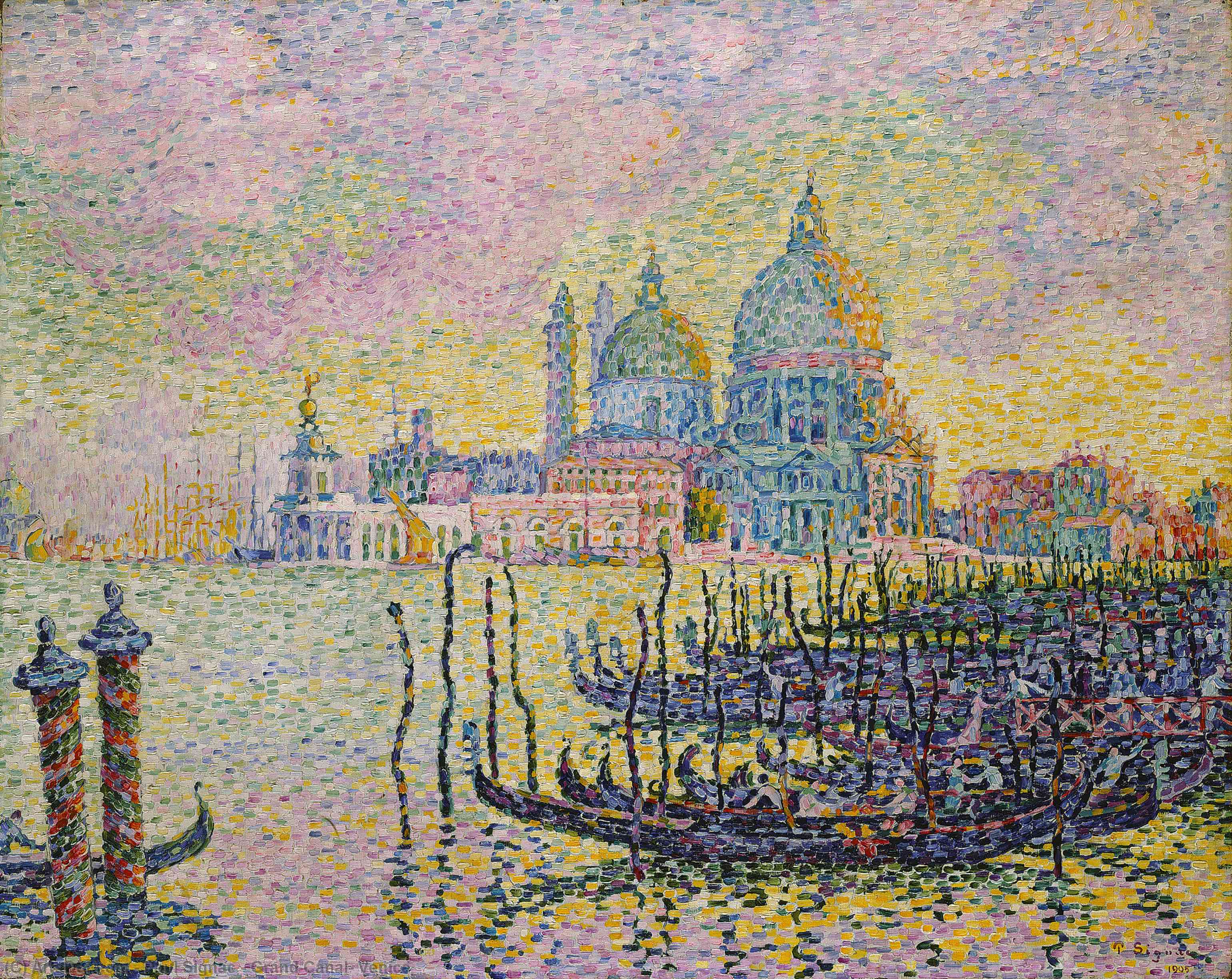 Buy Museum Art Reproductions Grand Canal, Venice, 1905 by Paul Signac (1863-1935, France) | ArtsDot.com