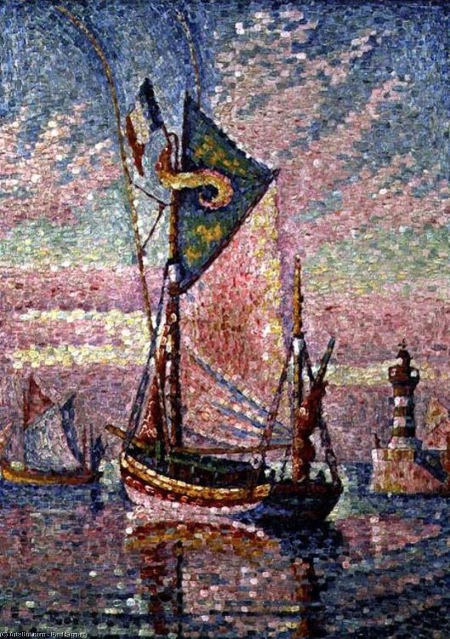 Order Art Reproductions The Port at Concarneau by Paul Signac (1863-1935, France) | ArtsDot.com