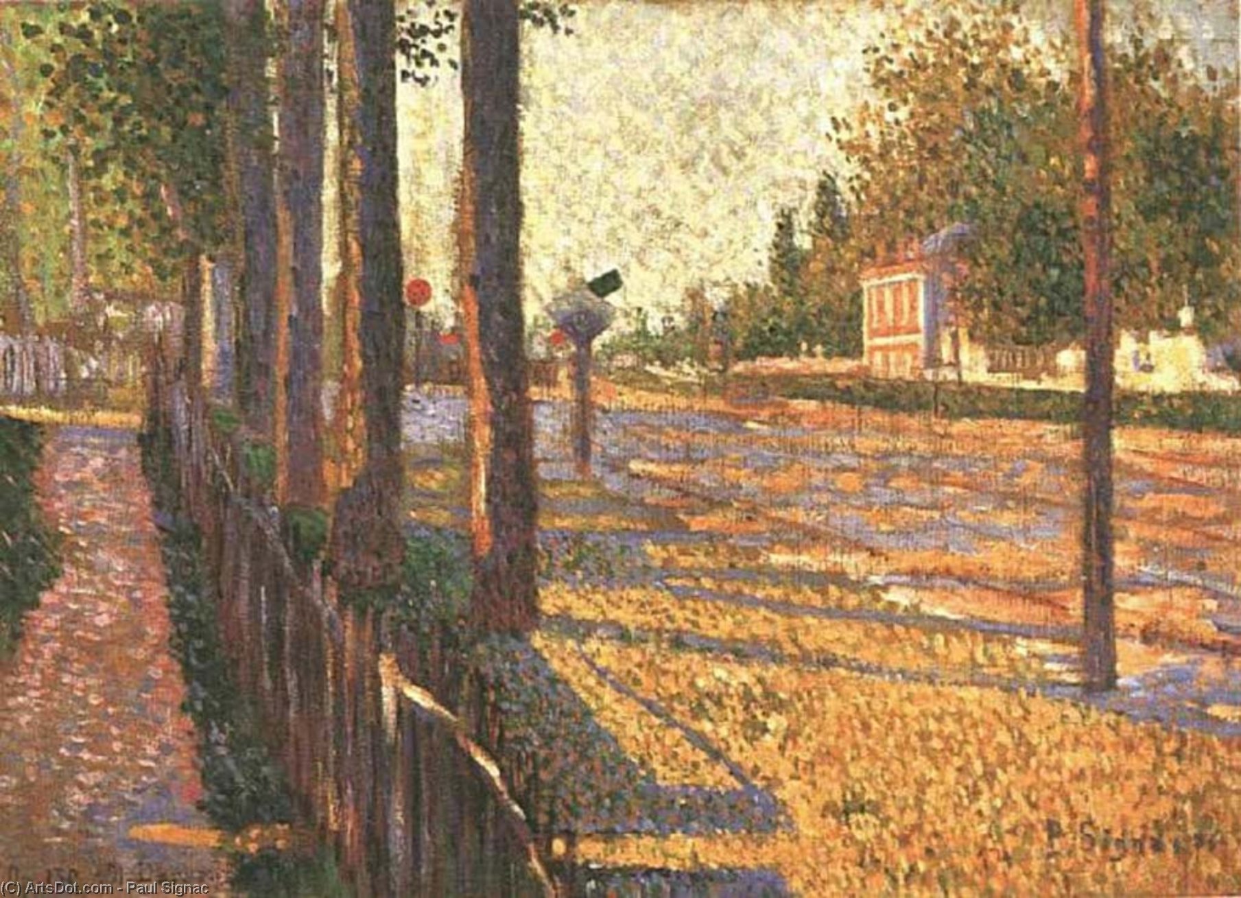 Order Oil Painting Replica The Railway at Bois Colombes, 1886 by Paul Signac (1863-1935, France) | ArtsDot.com