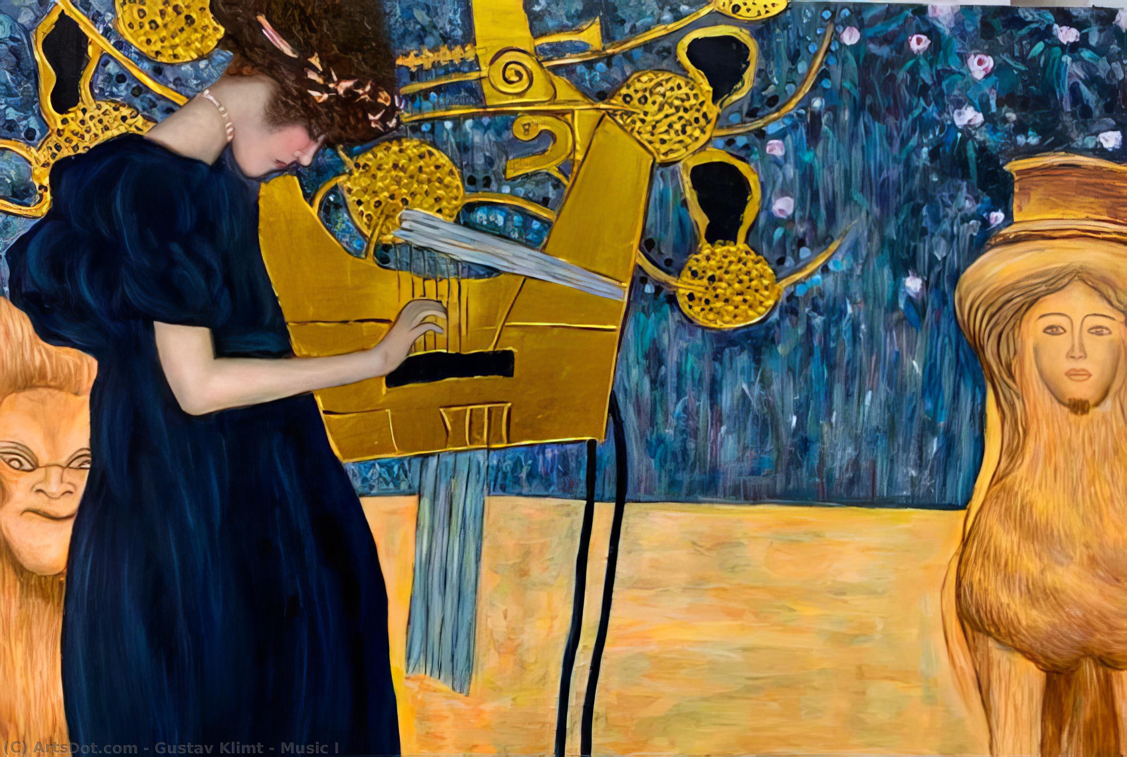 Order Oil Painting Replica Music I, 1895 by Gustave Klimt (1862-1918, Austria) | ArtsDot.com