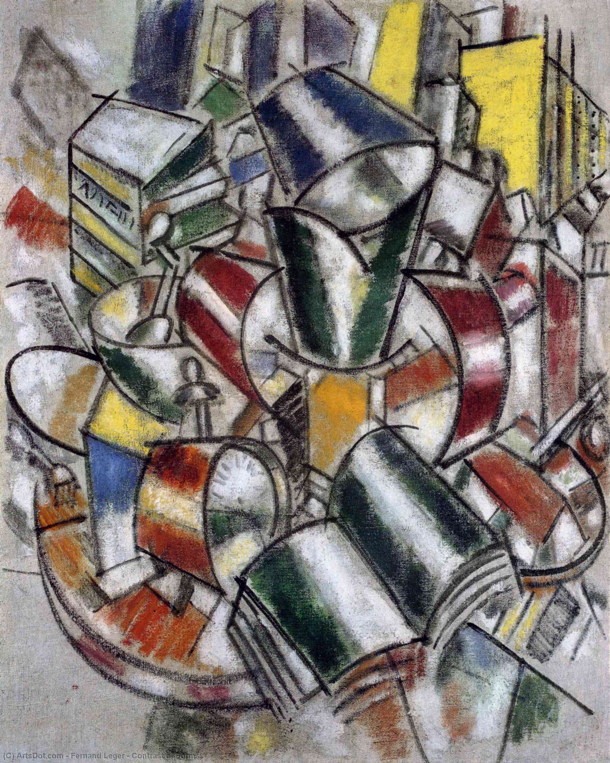 Buy Museum Art Reproductions Contrast of Forms, 1913 by Fernand Leger (Inspired By) (1881-1955, France) | ArtsDot.com