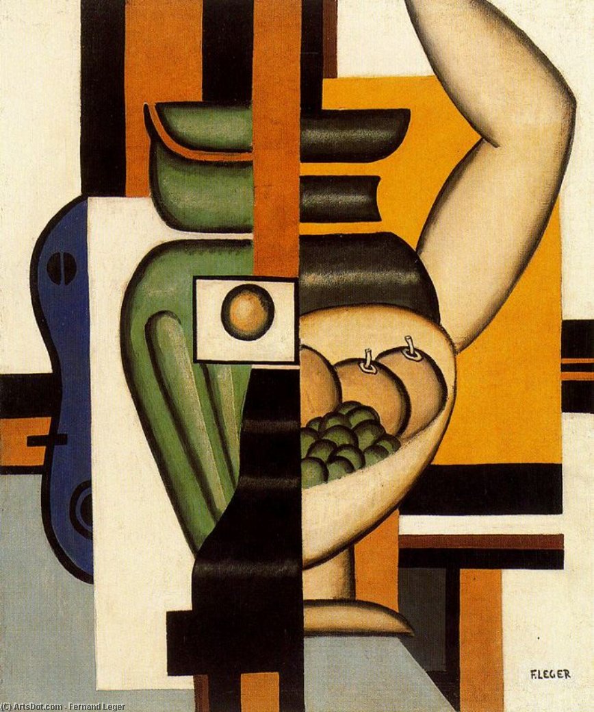 Order Paintings Reproductions Still Life with Arm by Fernand Leger (Inspired By) (1881-1955, France) | ArtsDot.com