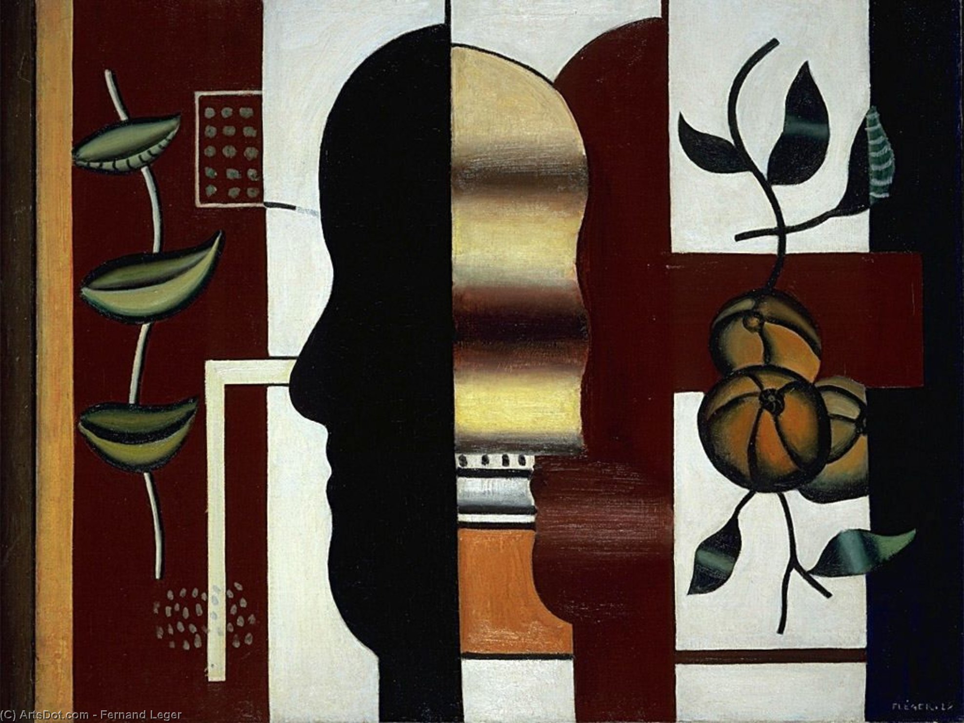 Order Artwork Replica Still Life With Profile by Fernand Leger (Inspired By) (1881-1955, France) | ArtsDot.com