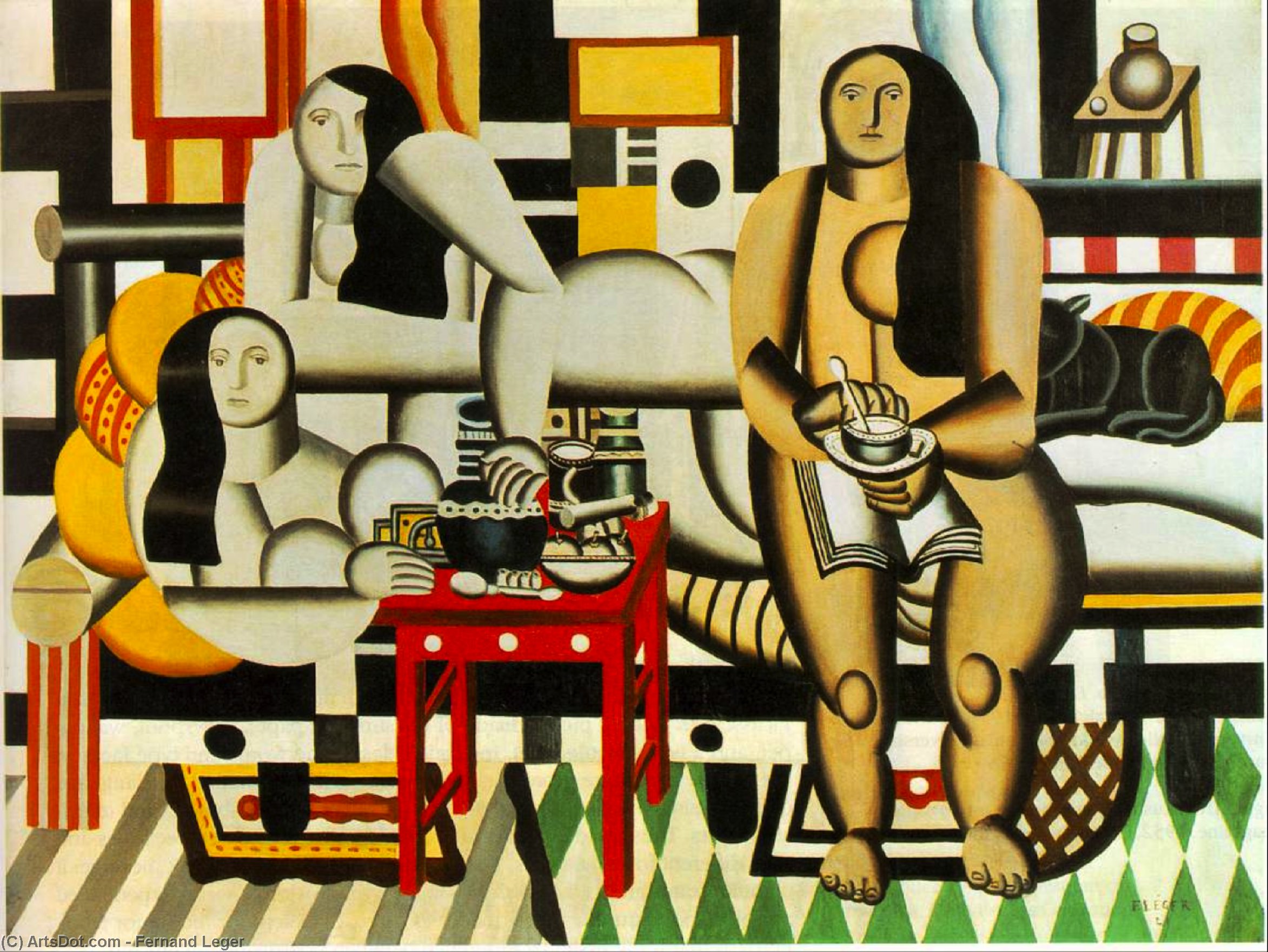 Pedir Reproducciones De Arte Tres mujeres, 1921 de Fernand Leger (Inspirado por) (1881-1955, France) | ArtsDot.com