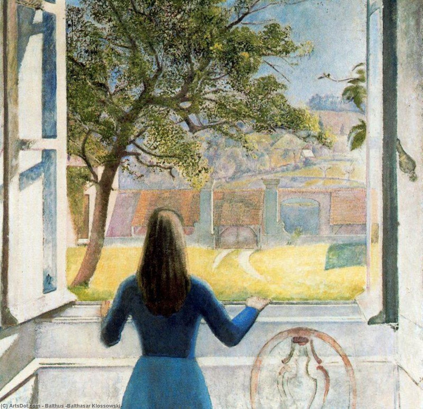 Girl at the Window by Balthus (Balthasar Klossowski) (1908-2001, France) Balthus (Balthasar Klossowski) | ArtsDot.com