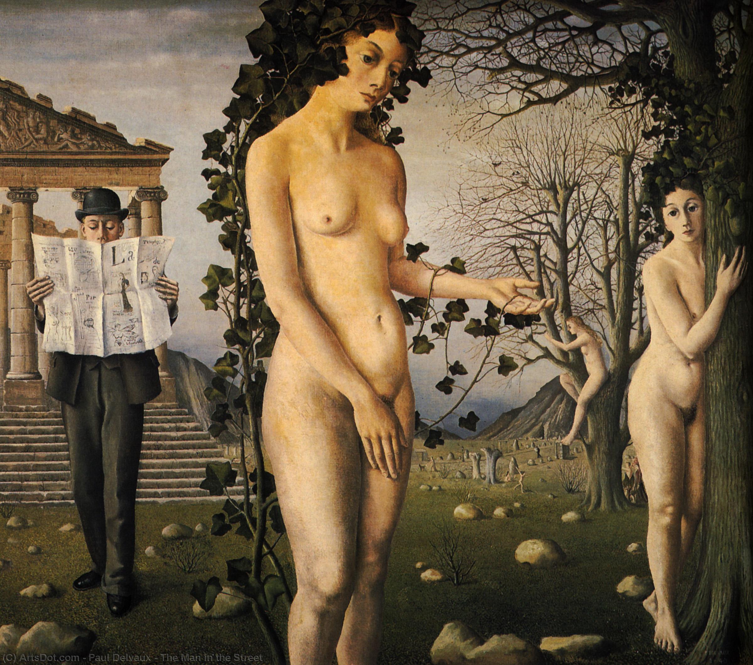 Order Artwork Replica The Man in the Street, 1940 by Paul Delvaux (Inspired By) (1897-1994, Belgium) | ArtsDot.com