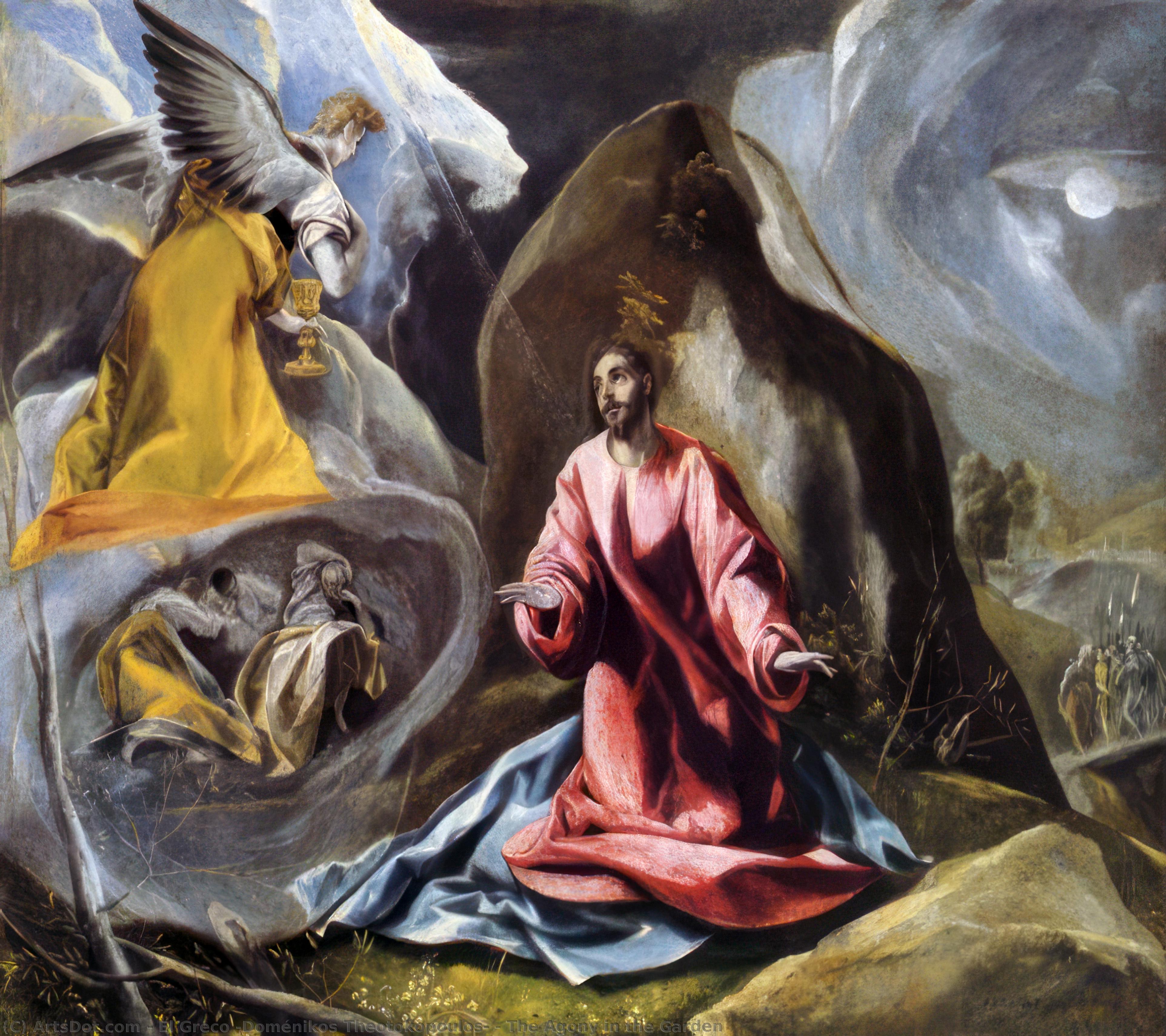 Buy Museum Art Reproductions The Agony in the Garden by El Greco (Doménikos Theotokopoulos) (1541-1614, Greece) | ArtsDot.com