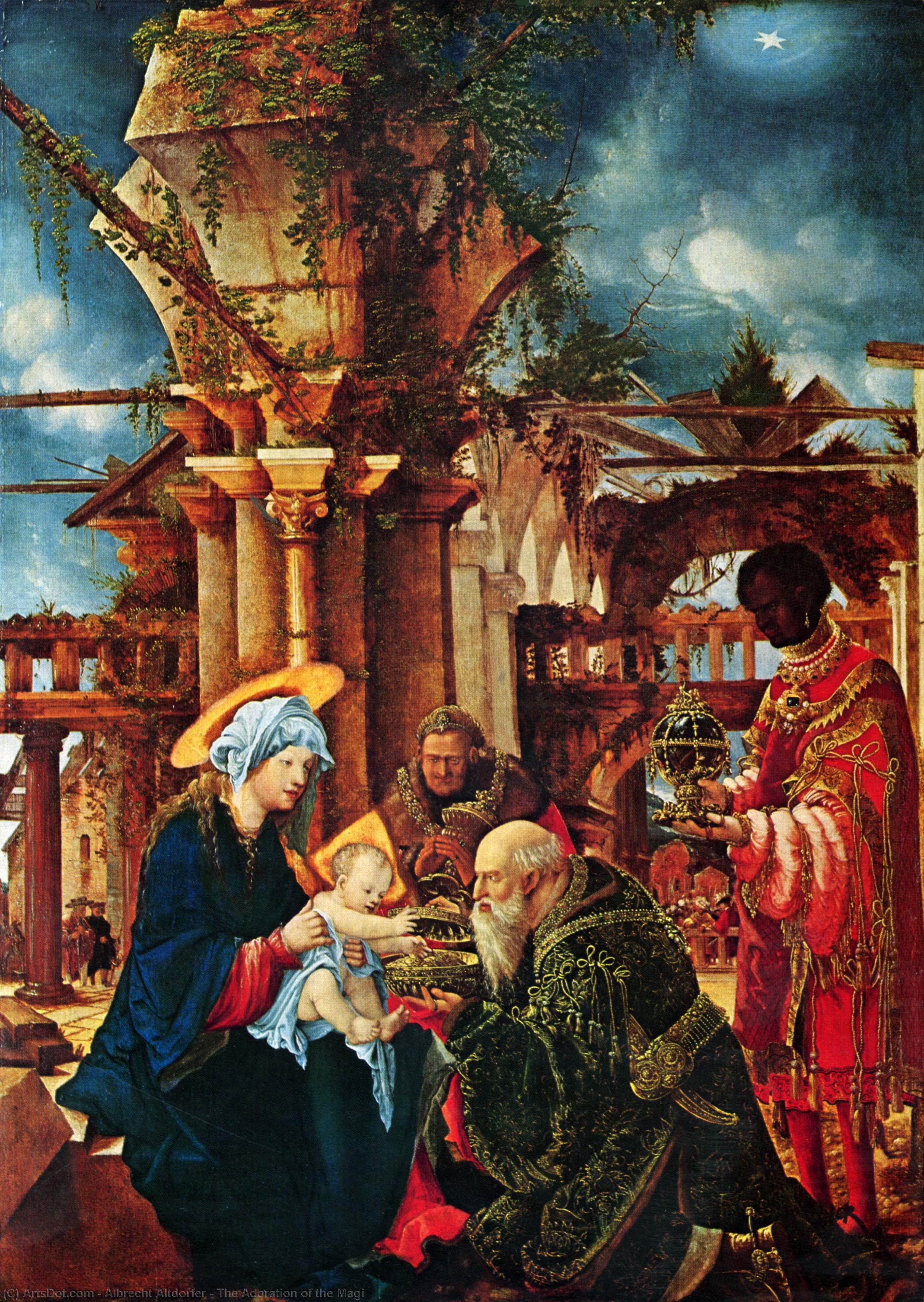 Buy Museum Art Reproductions The Adoration of the Magi, 1535 by Albrecht Altdorfer (1480-1538, Germany) | ArtsDot.com