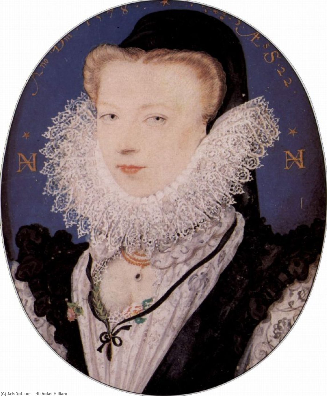 Buy Museum Art Reproductions Alice by Nicholas Hilliard (1577-1619, United Kingdom) | ArtsDot.com