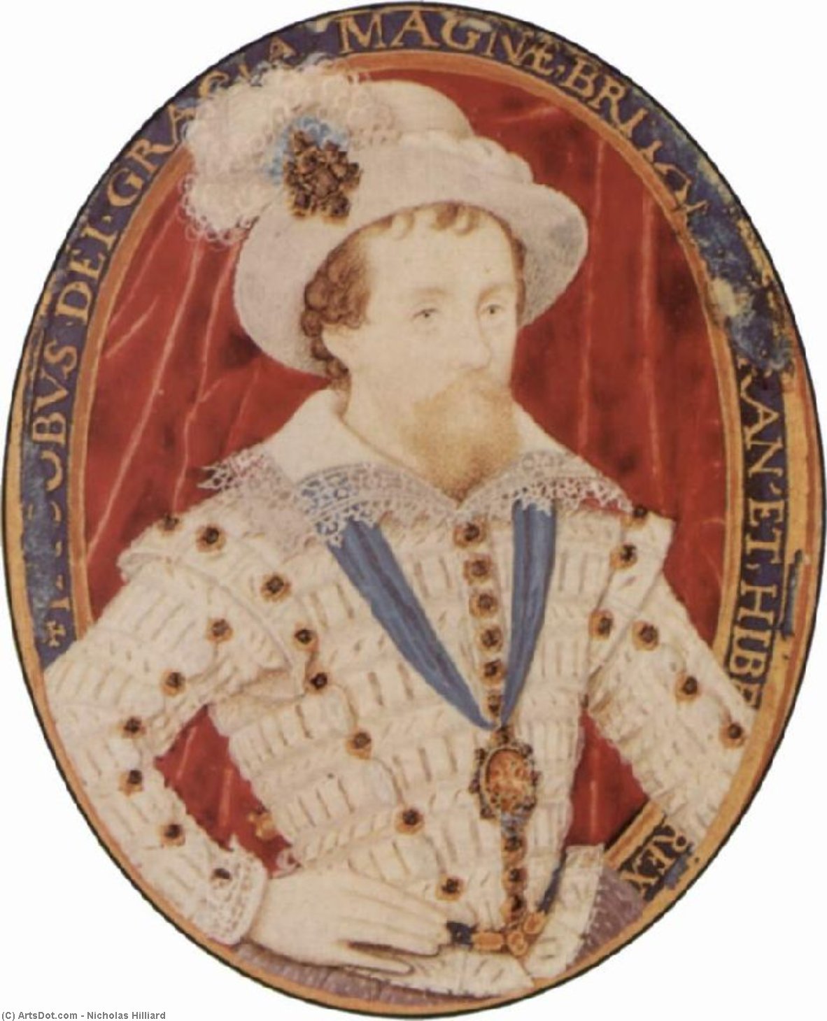Buy Museum Art Reproductions James I by Nicholas Hilliard (1577-1619, United Kingdom) | ArtsDot.com