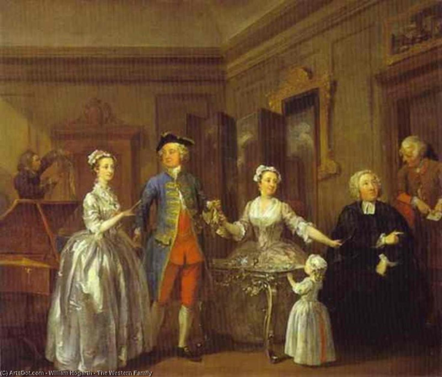 Order Oil Painting Replica The Western Family by William Hogarth (1697-1764, United Kingdom) | ArtsDot.com