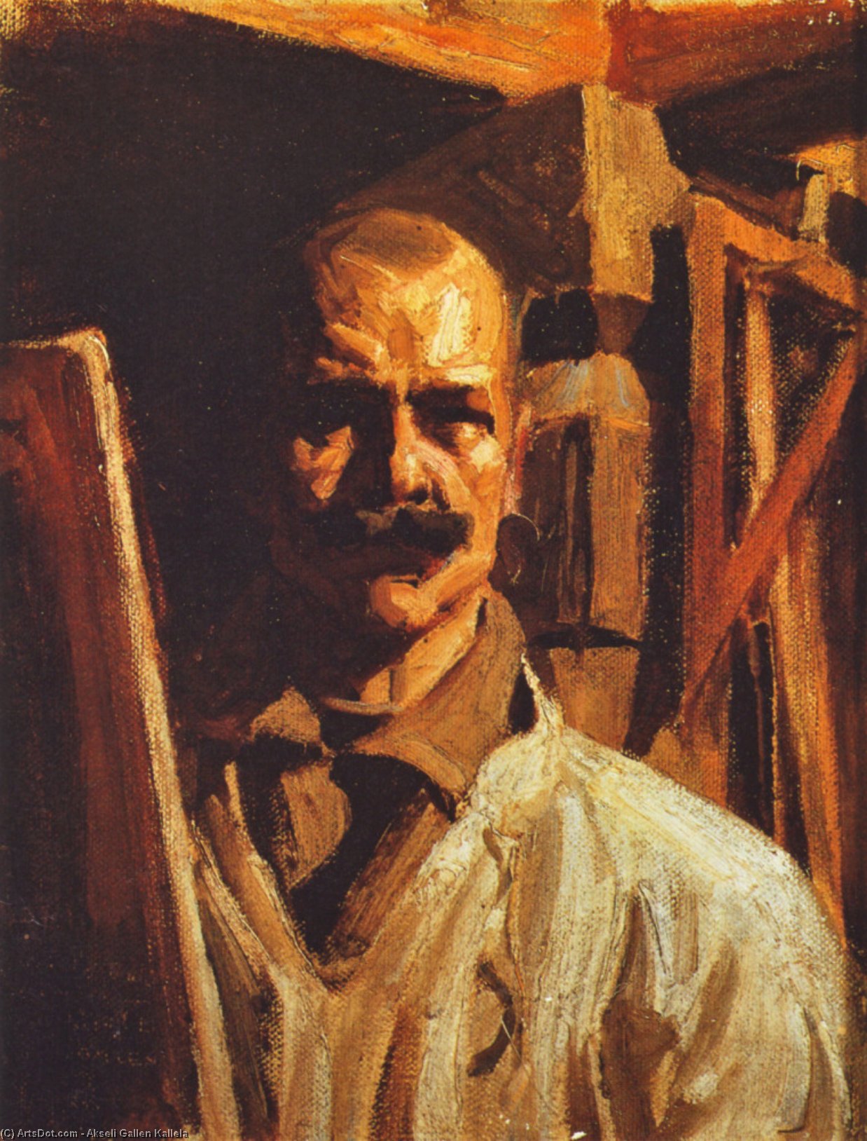 Order Art Reproductions Self-portrait for the Uffizi-Gallery, 1916 by Akseli Gallen Kallela (1865-1931, Finland) | ArtsDot.com