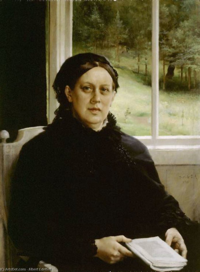 Order Oil Painting Replica Picture of the mother of the artist by Albert Edelfelt (1854-1905, Finland) | ArtsDot.com