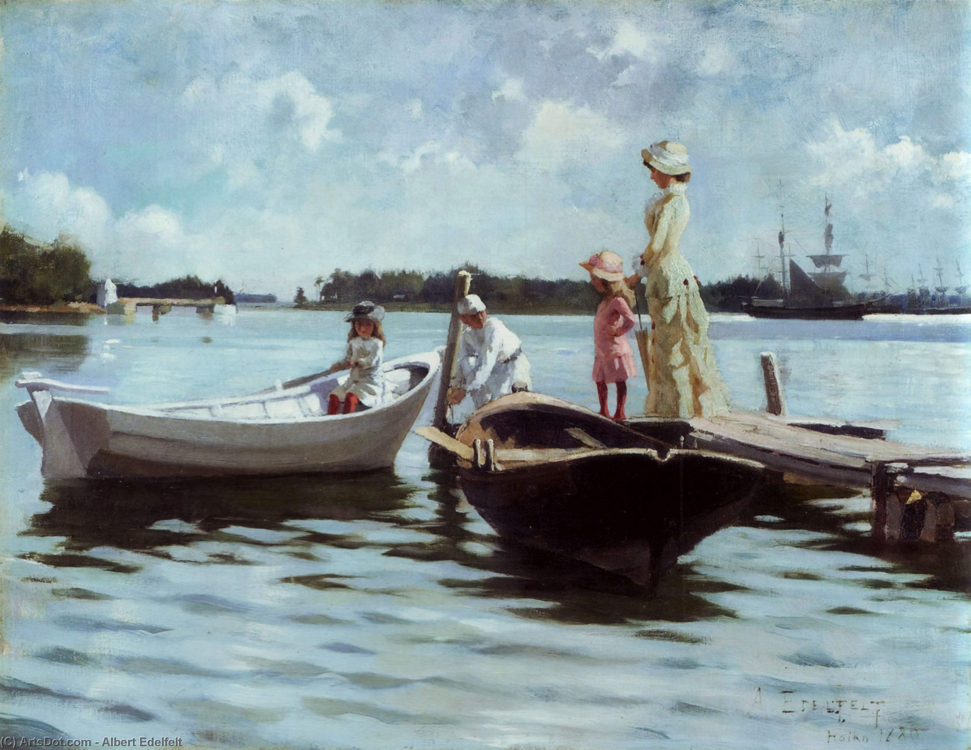 Order Oil Painting Replica Summer in the Archipelago by Albert Edelfelt (1854-1905, Finland) | ArtsDot.com