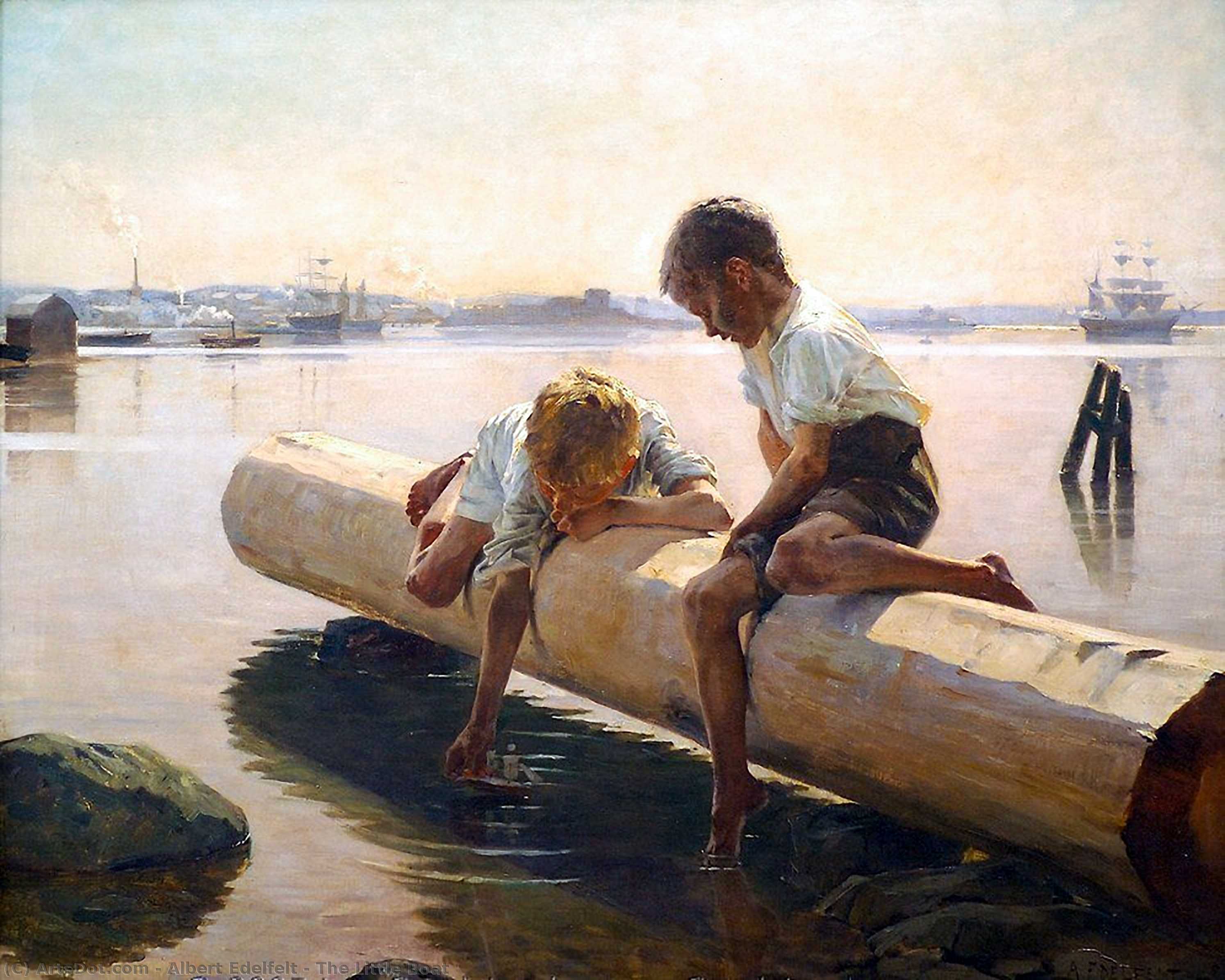 Buy Museum Art Reproductions The Little Boat by Albert Edelfelt (1854-1905, Finland) | ArtsDot.com