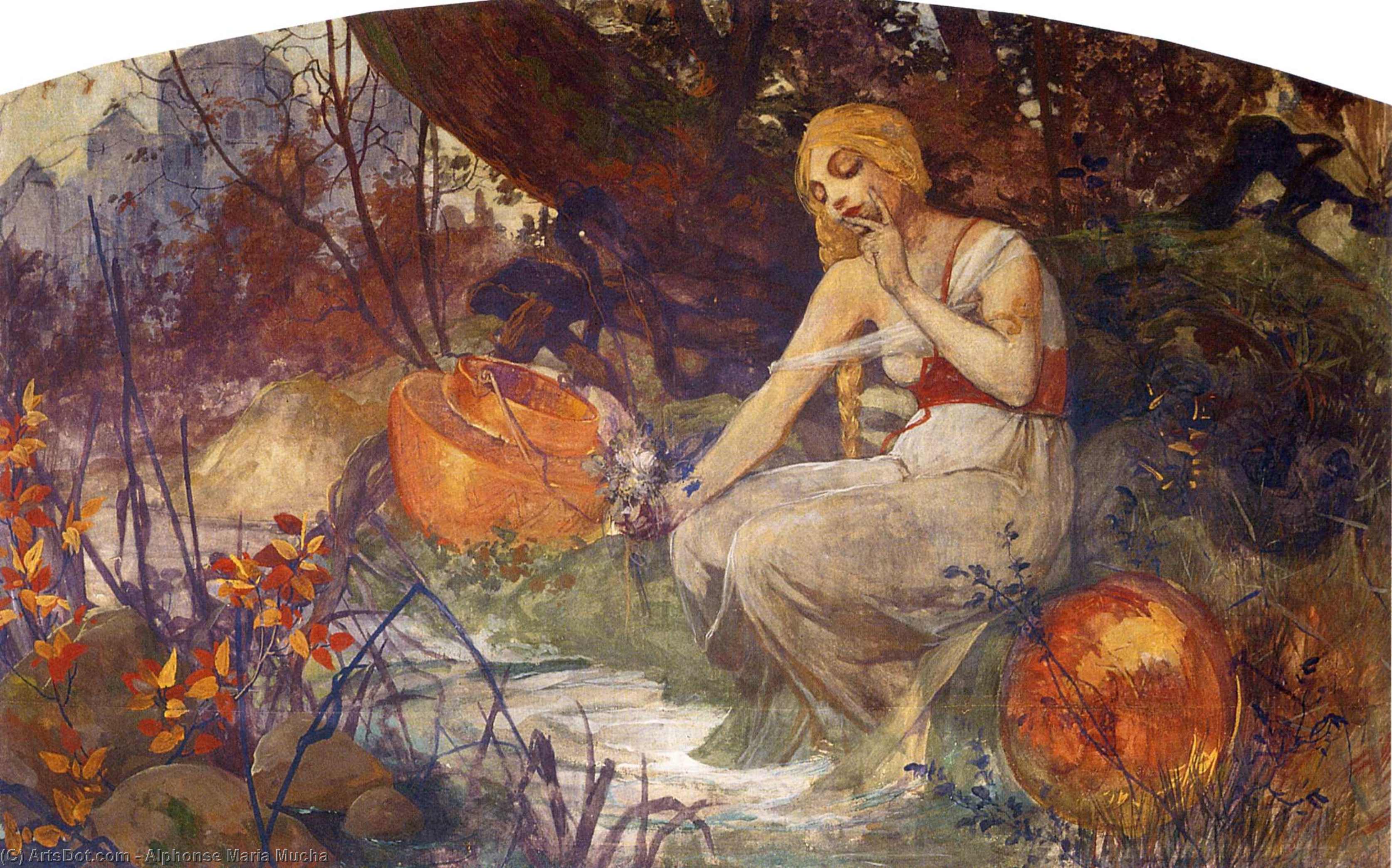 Buy Museum Art Reproductions Prophetess by Alphonse Maria Mucha (1860-1939, Czech Republic) | ArtsDot.com