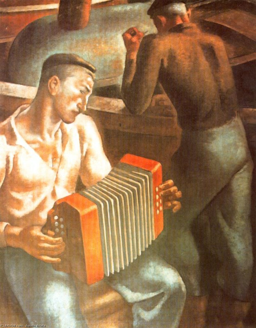 Buy Museum Art Reproductions El acordeonista by Aurelio Arteta (1879-1940, Spain) | ArtsDot.com
