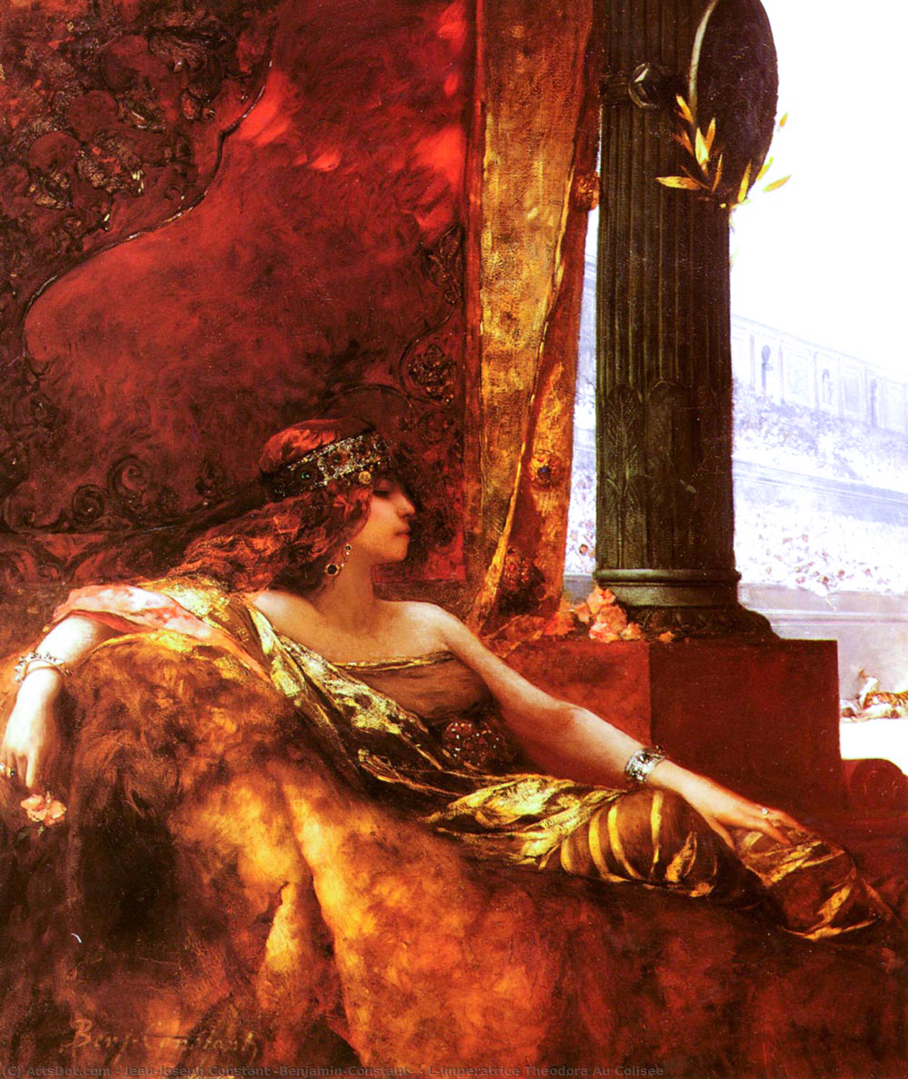 Order Oil Painting Replica L`Imperatrice Theodora Au Colisee by Jean-Joseph Constant (Benjamin-Constant) (1845-1902, France) | ArtsDot.com
