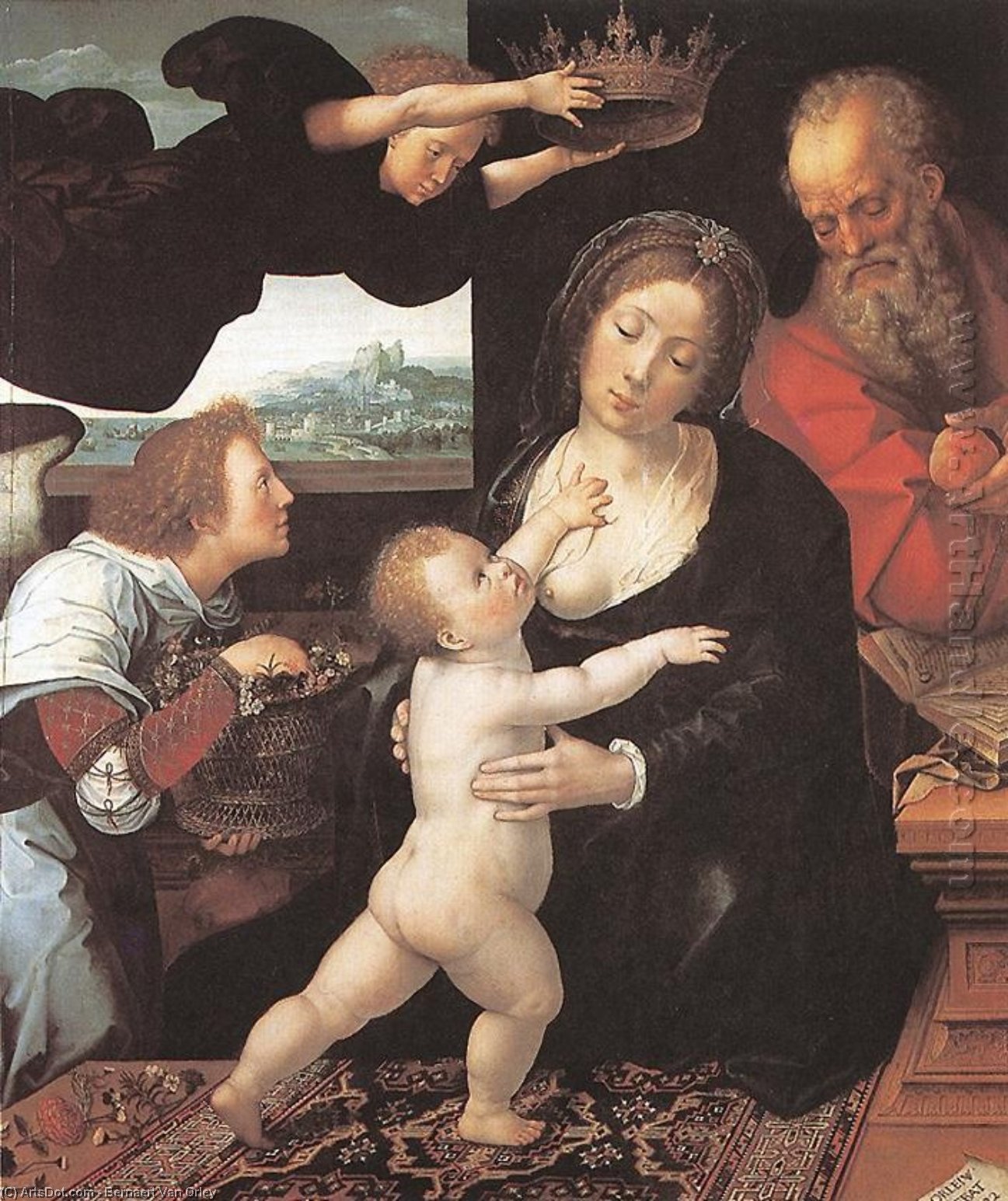 Buy Museum Art Reproductions Holy Family 1522 by Bernaert Van Orley (1487-1541, Belgium) | ArtsDot.com