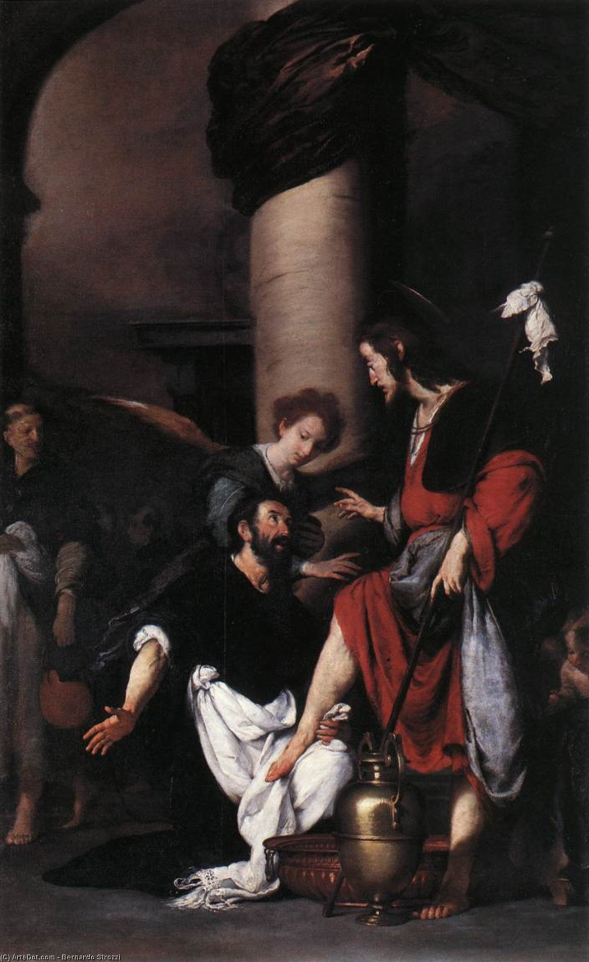 Buy Museum Art Reproductions St Augustine Washing the Feet of Christ, 1629 by Bernardo Strozzi (1581-1644, Italy) | ArtsDot.com