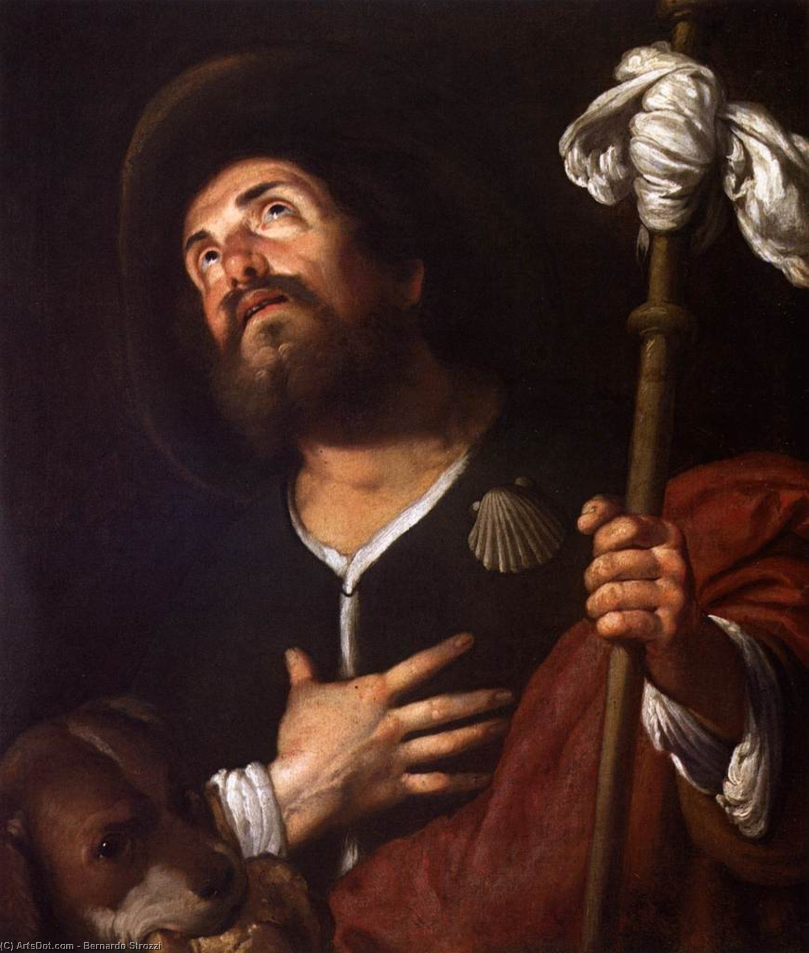 Order Paintings Reproductions St Roch, 1640 by Bernardo Strozzi (1581-1644, Italy) | ArtsDot.com