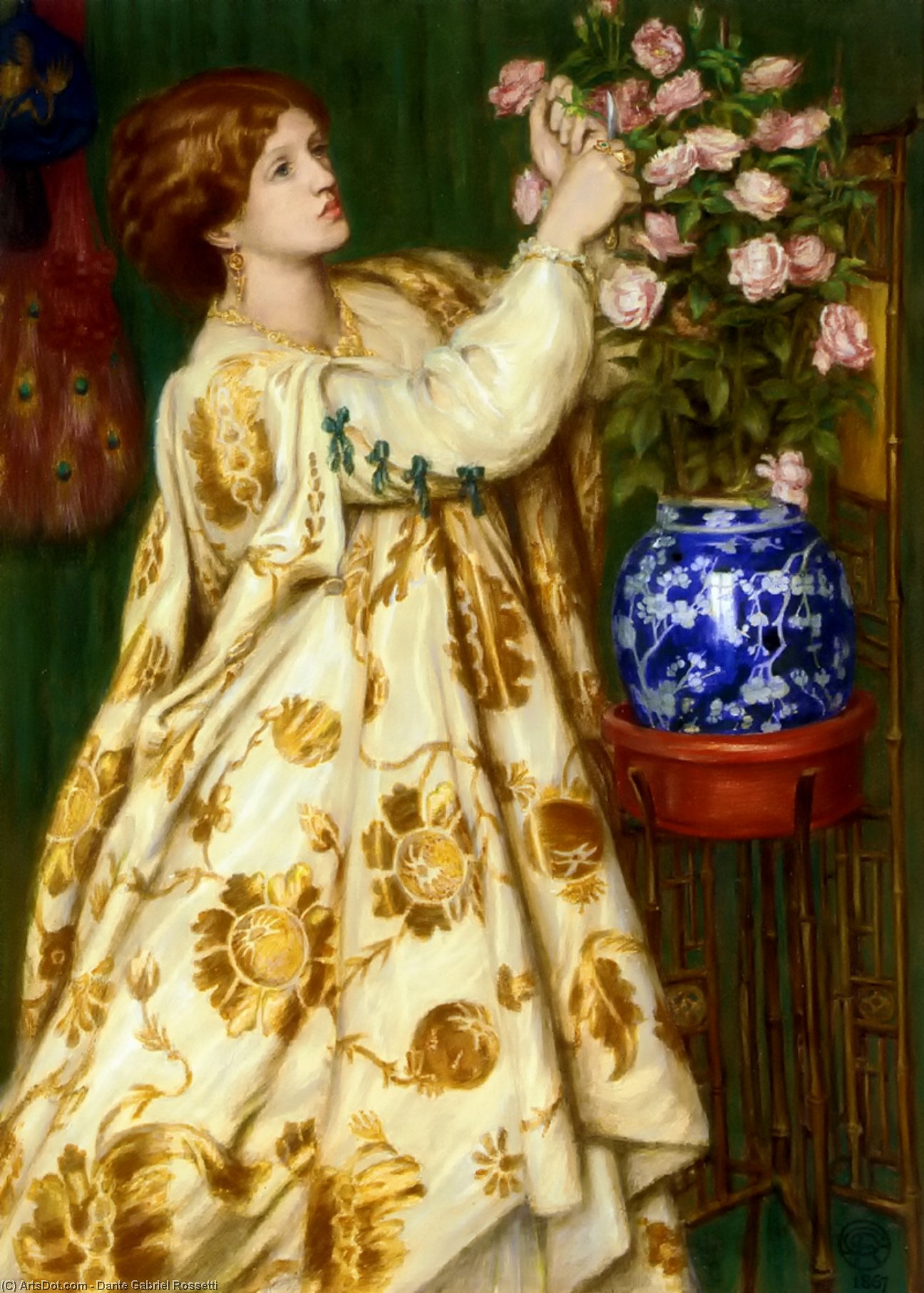 Order Oil Painting Replica Monna Rosa, 1867 by Dante Gabriel Rossetti | ArtsDot.com