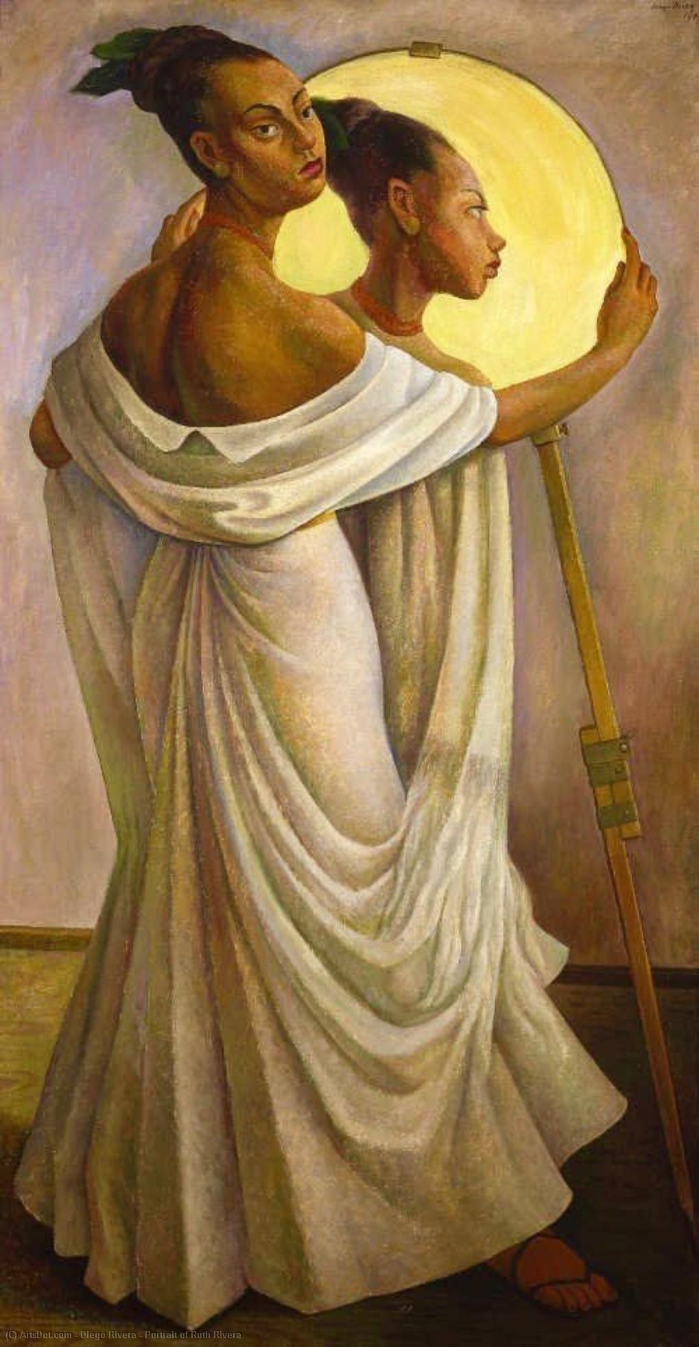 Buy Museum Art Reproductions Portrait of Ruth Rivera, 1949 by Diego Rivera (Inspired By) (1886-1957, Mexico) | ArtsDot.com
