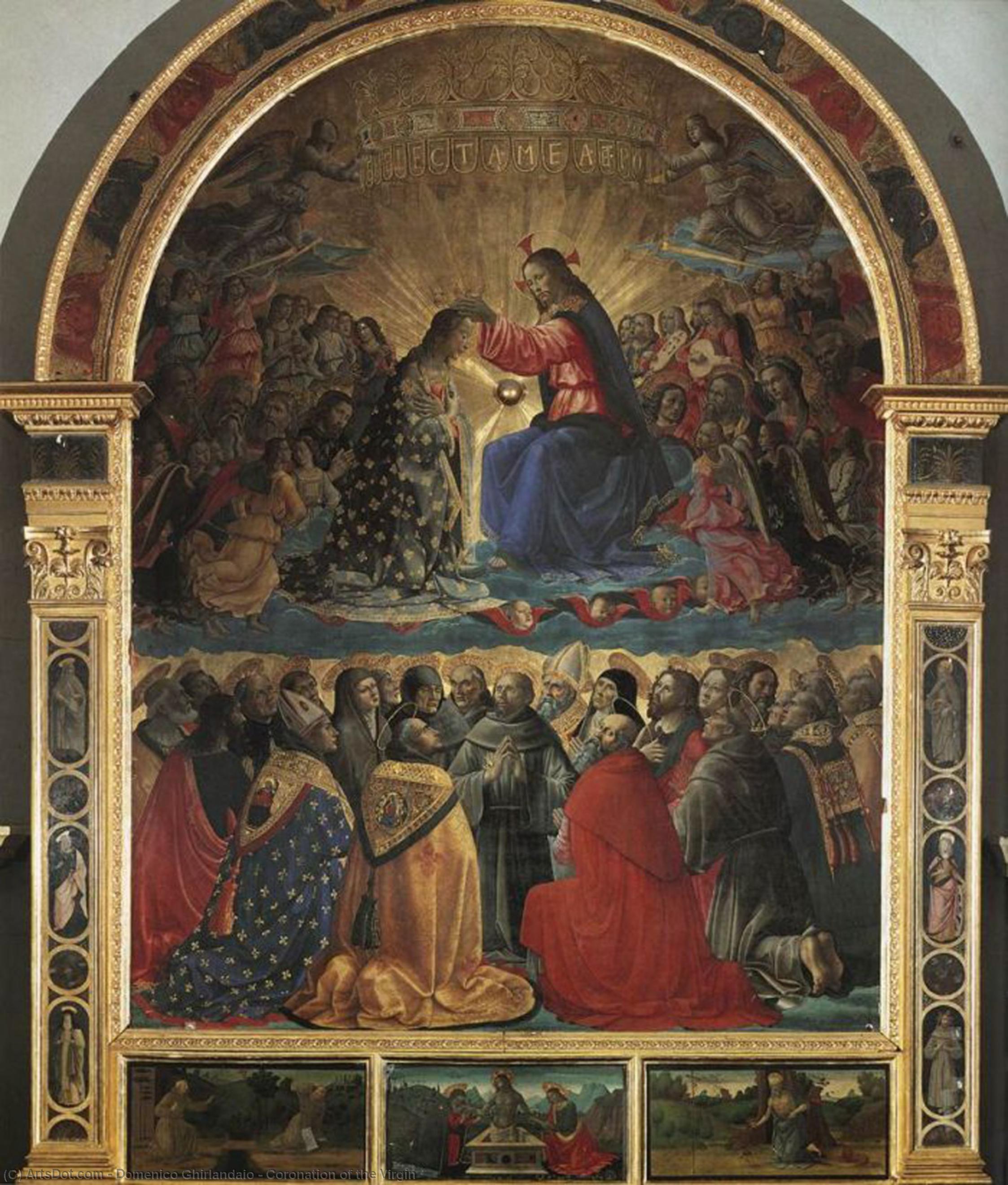 Order Art Reproductions Coronation of the Virgin, 1483 by Domenico Ghirlandaio (1449-1494, Italy) | ArtsDot.com