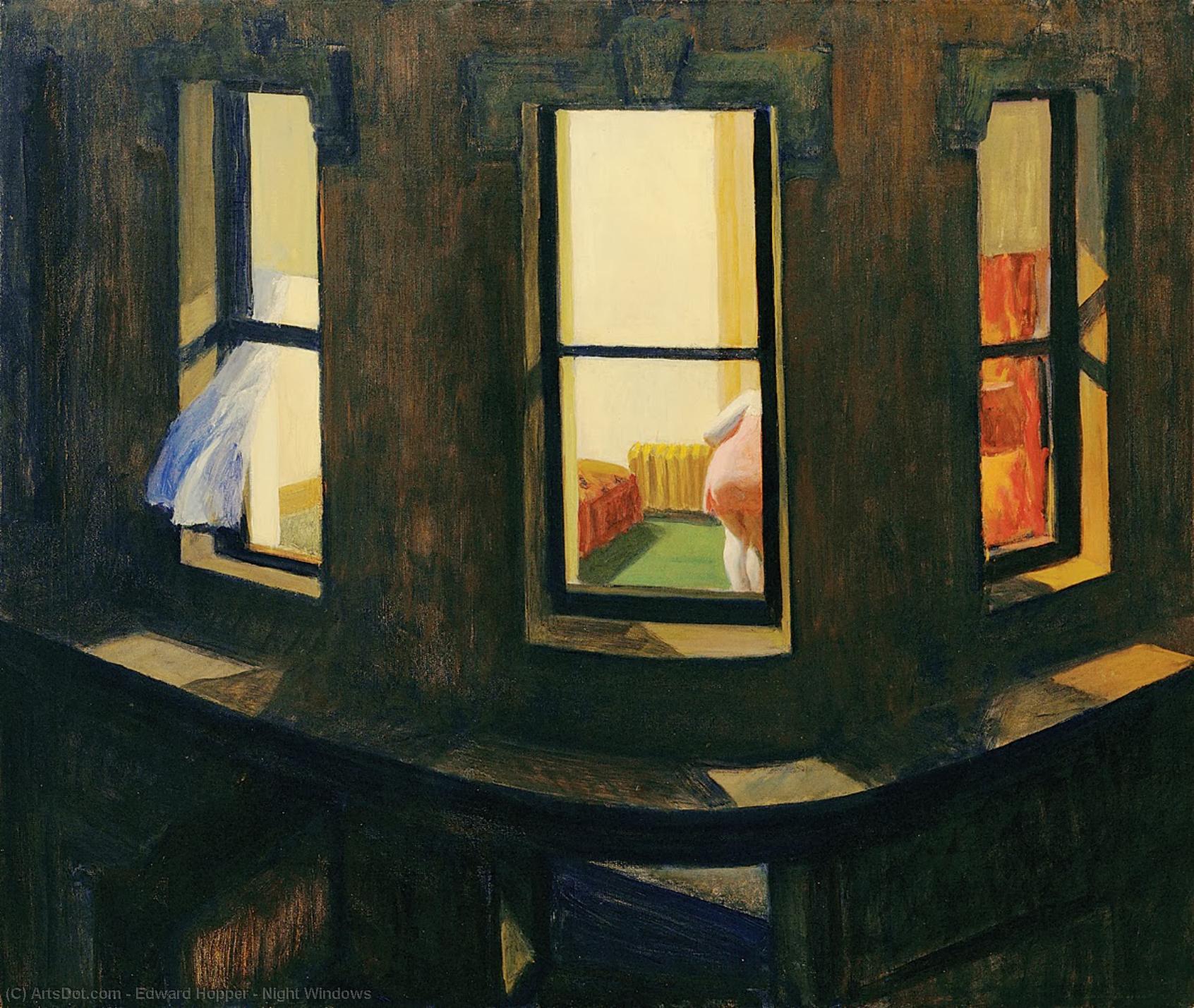 Order Oil Painting Replica Night Windows, 1928 by Edward Hopper (Inspired By) (1931-1967, United States) | ArtsDot.com