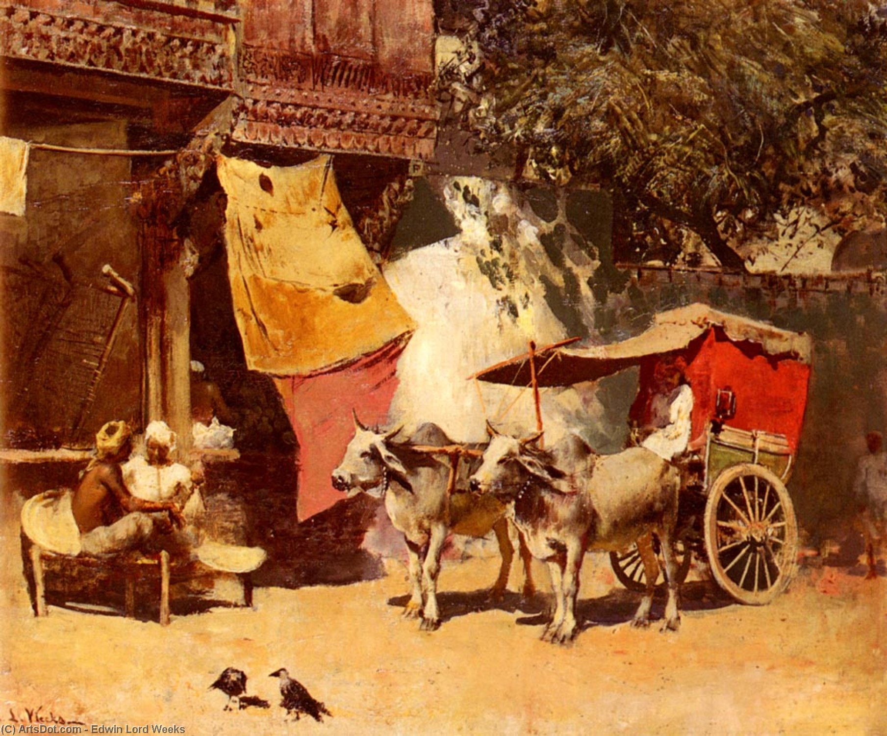 Order Oil Painting Replica An Indian Gharry by Edwin Lord Weeks (1849-1903, United States) | ArtsDot.com