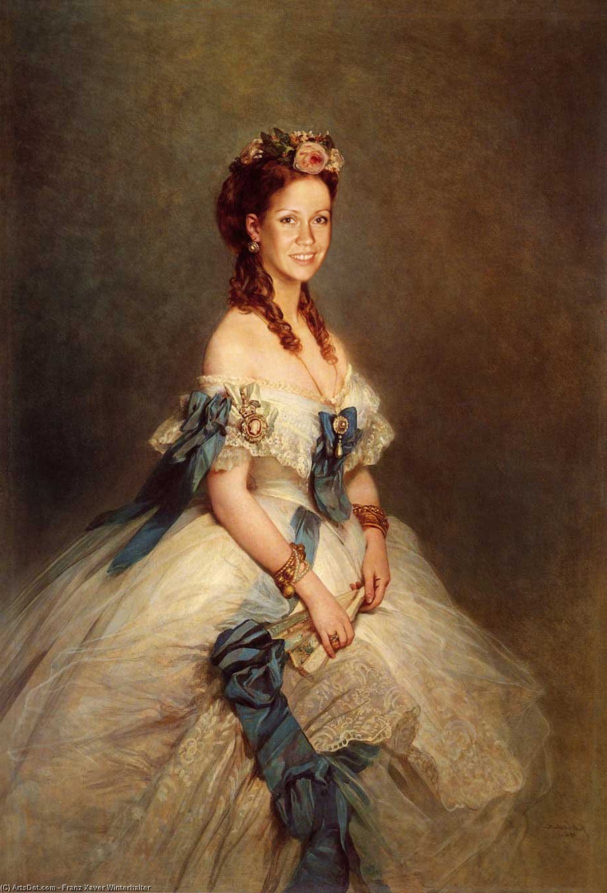 Order Paintings Reproductions Alexandra, Princess of Wales, 1864 by Franz Xaver Winterhalter (1805-1873, Germany) | ArtsDot.com