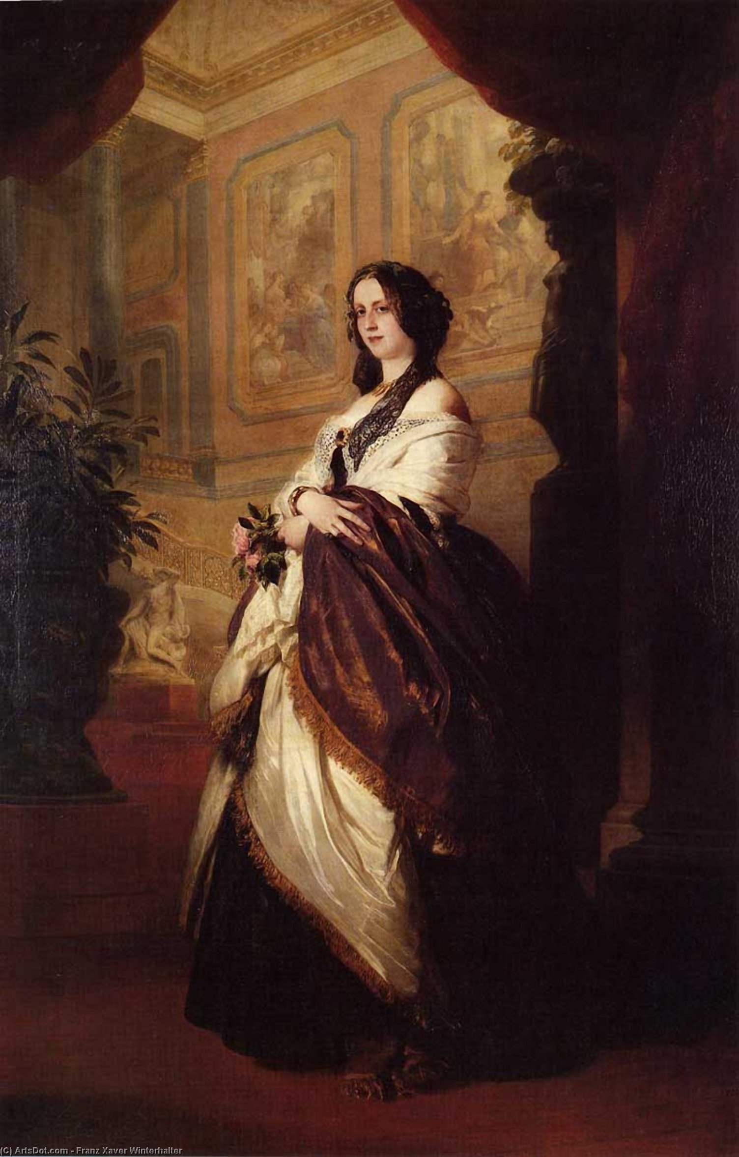 Order Oil Painting Replica Harriet Howard, Duchess of Sutherland, 1849 by Franz Xaver Winterhalter (1805-1873, Germany) | ArtsDot.com