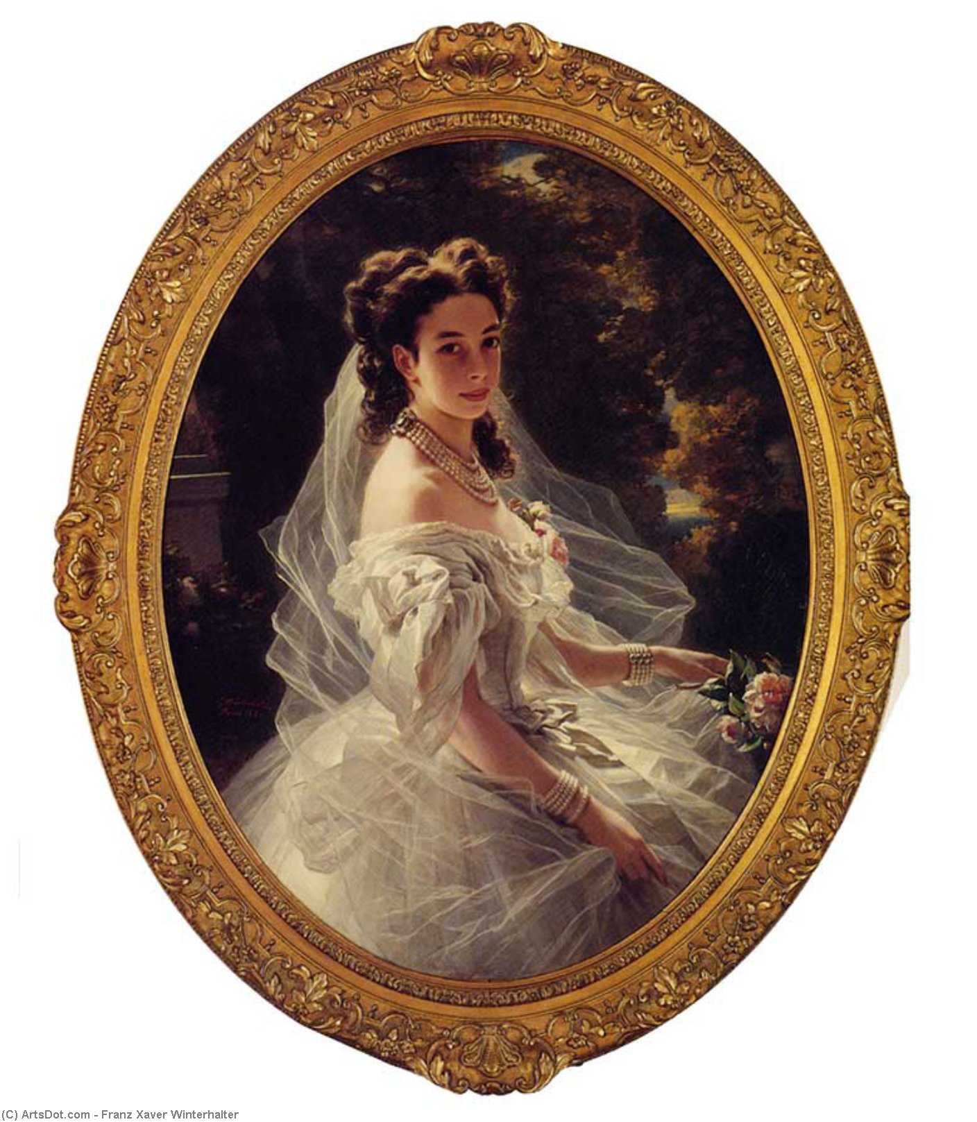 Order Artwork Replica Pauline Sandor, Princess Metternich, 1860 by Franz Xaver Winterhalter (1805-1873, Germany) | ArtsDot.com