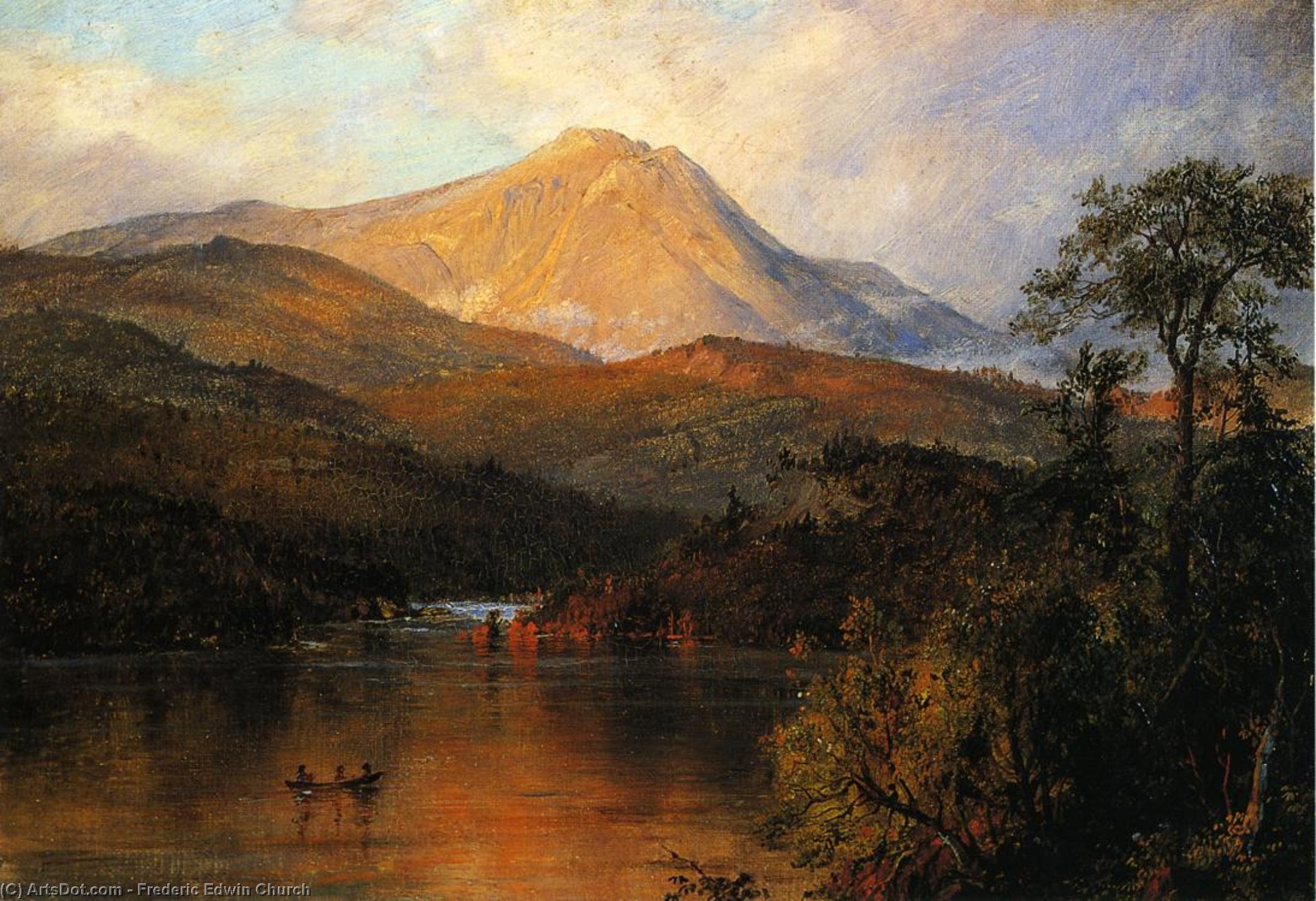 Order Oil Painting Replica Mount Katahdin 1 by Frederic Edwin Church (1826-1900, United States) | ArtsDot.com