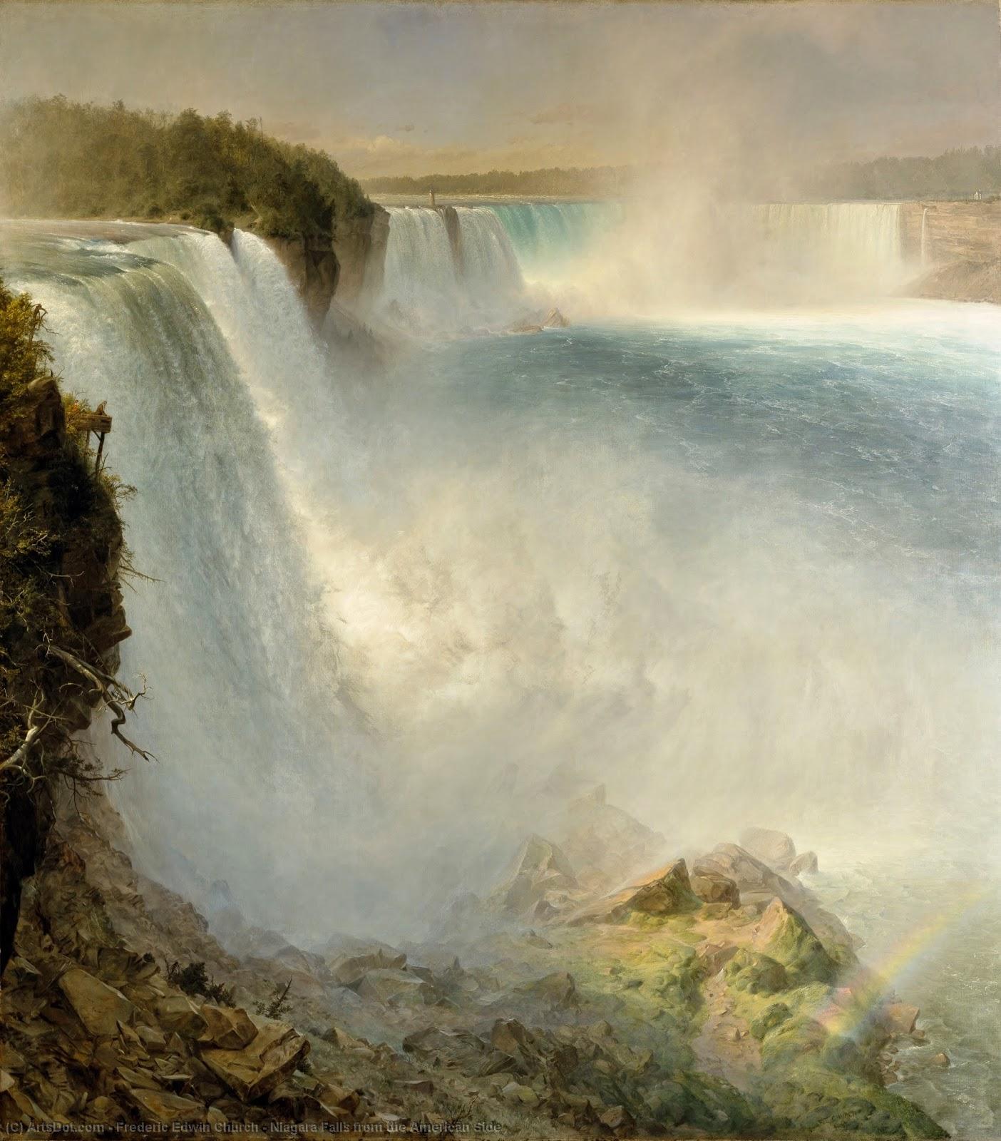 Order Artwork Replica Niagara Falls from the American Side, 1867 by Frederic Edwin Church (1826-1900, United States) | ArtsDot.com