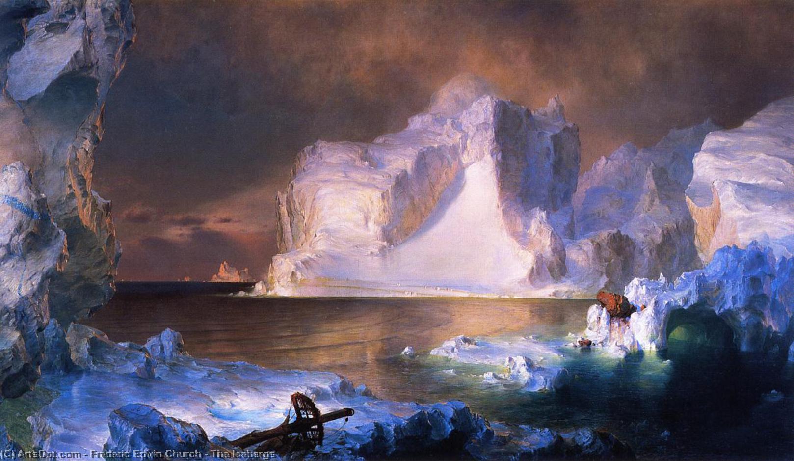 Order Paintings Reproductions The Icebergs, 1861 by Frederic Edwin Church (1826-1900, United States) | ArtsDot.com