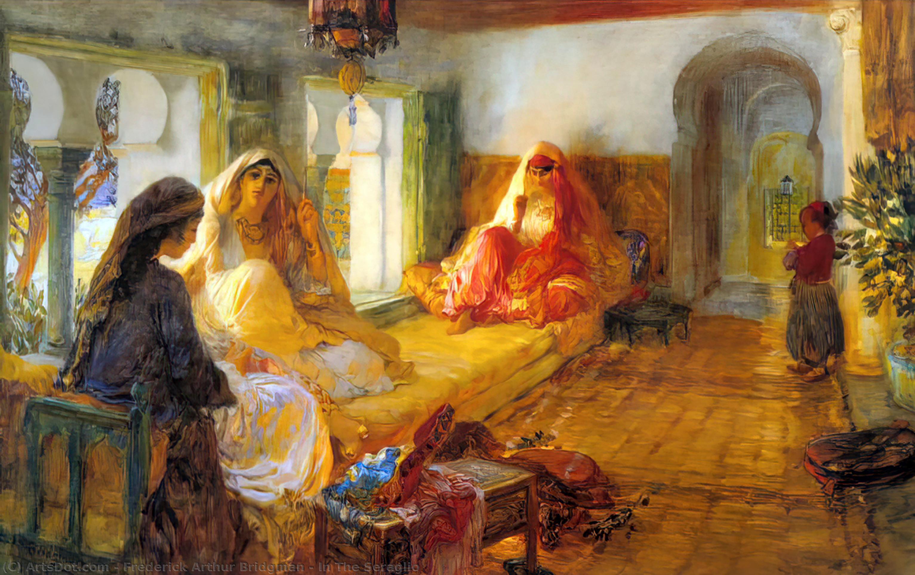 Order Paintings Reproductions In The Seraglio by Frederick Arthur Bridgman (1847-1928, United States) | ArtsDot.com