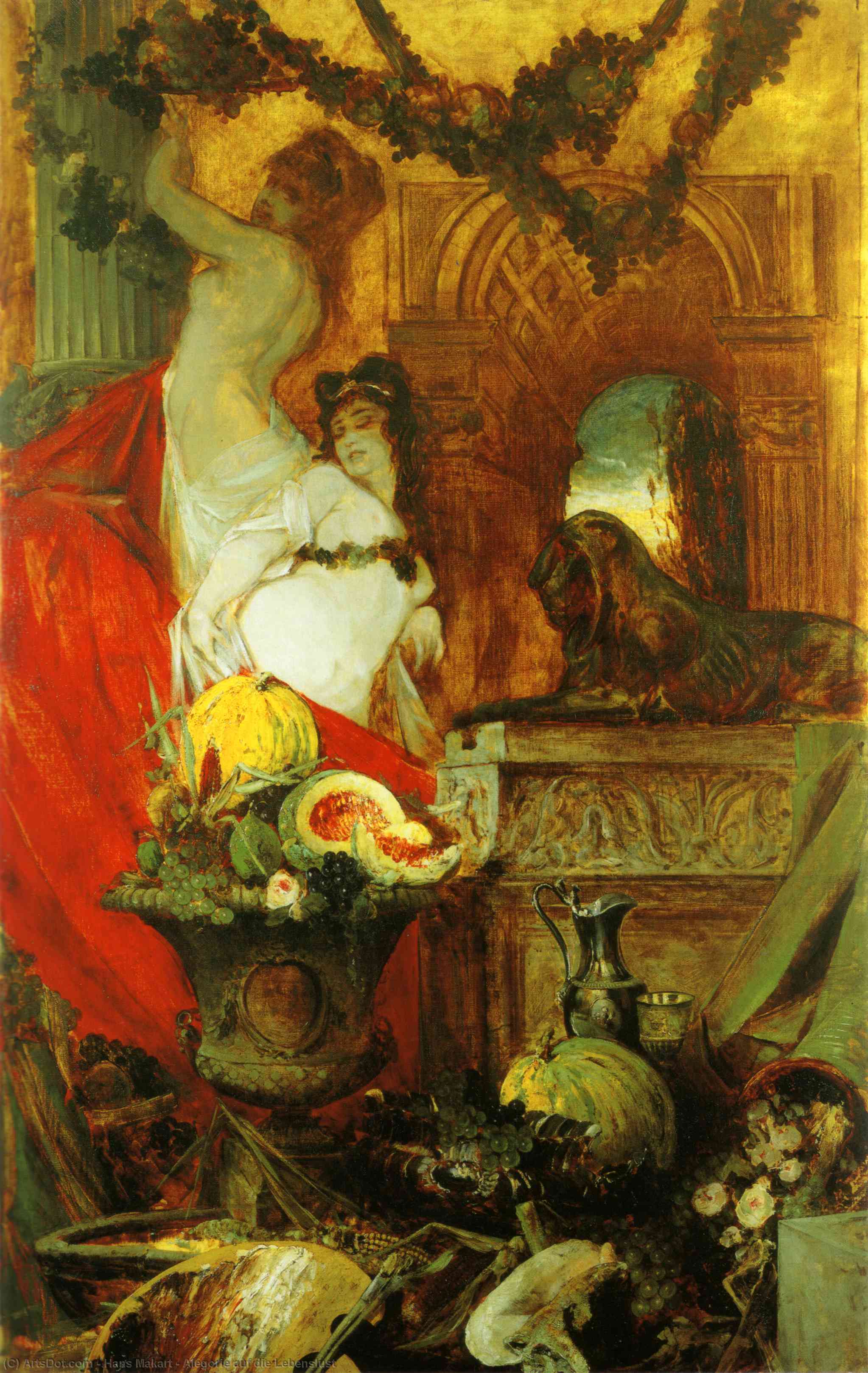 Buy Museum Art Reproductions Alegorie auf die Lebenslust by Hans Makart (1840-1884, Austria) | ArtsDot.com